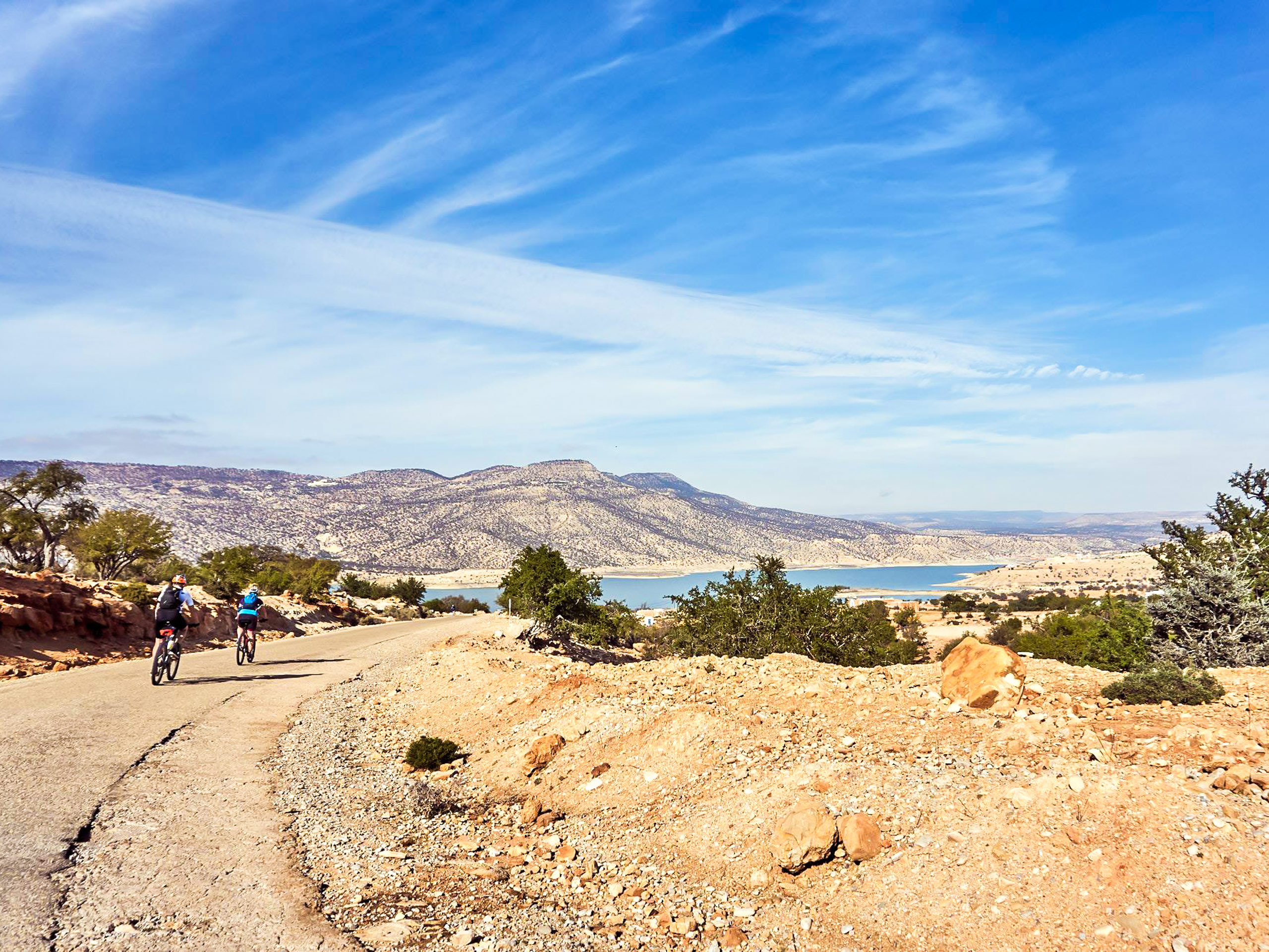 Desert road cycling