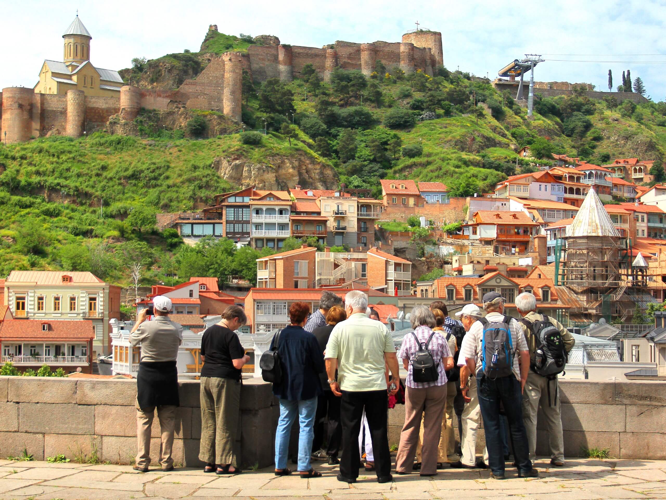 View from Metekhi plateau in Tbilisi