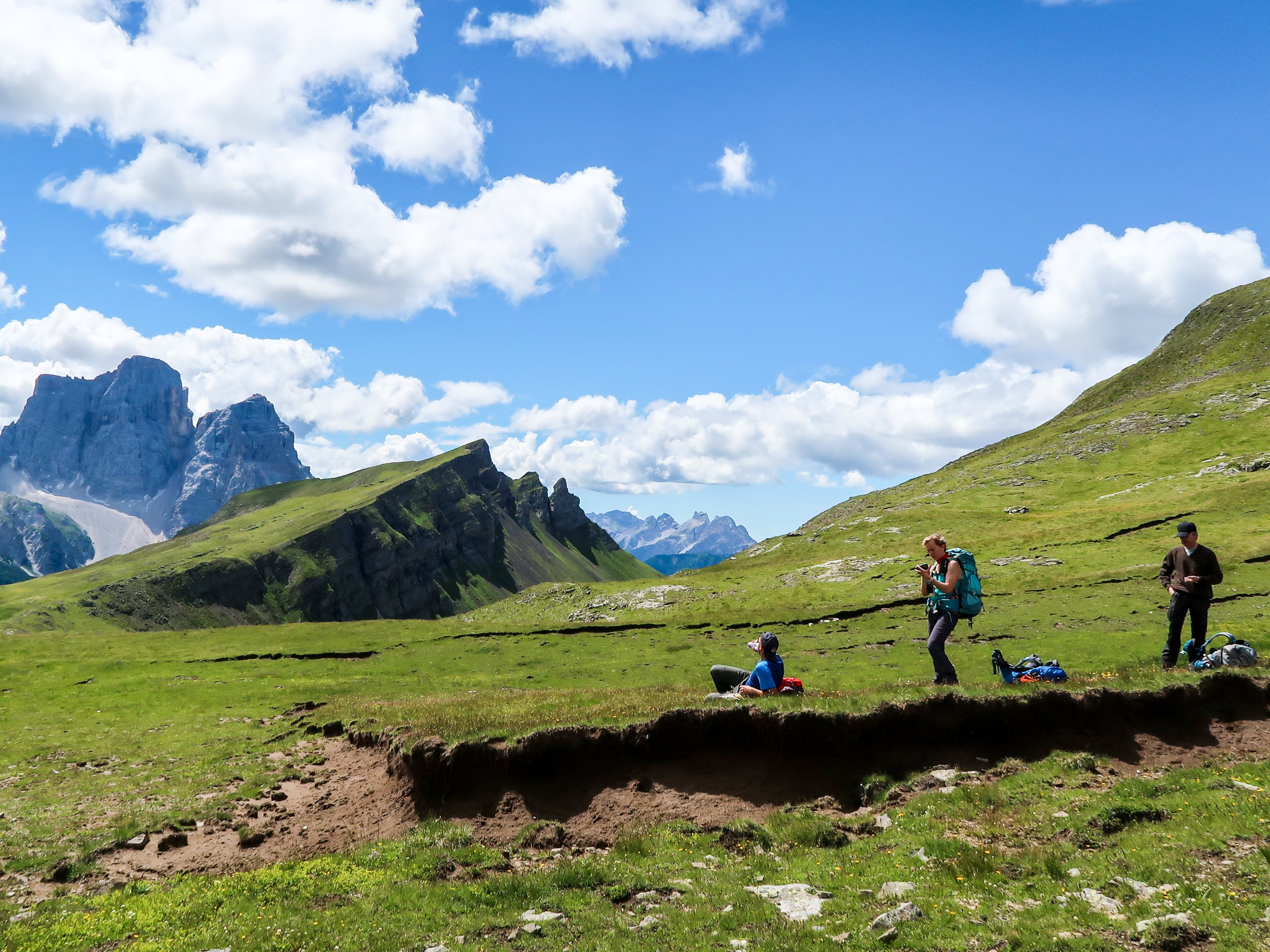 Break in the Dolomites valley