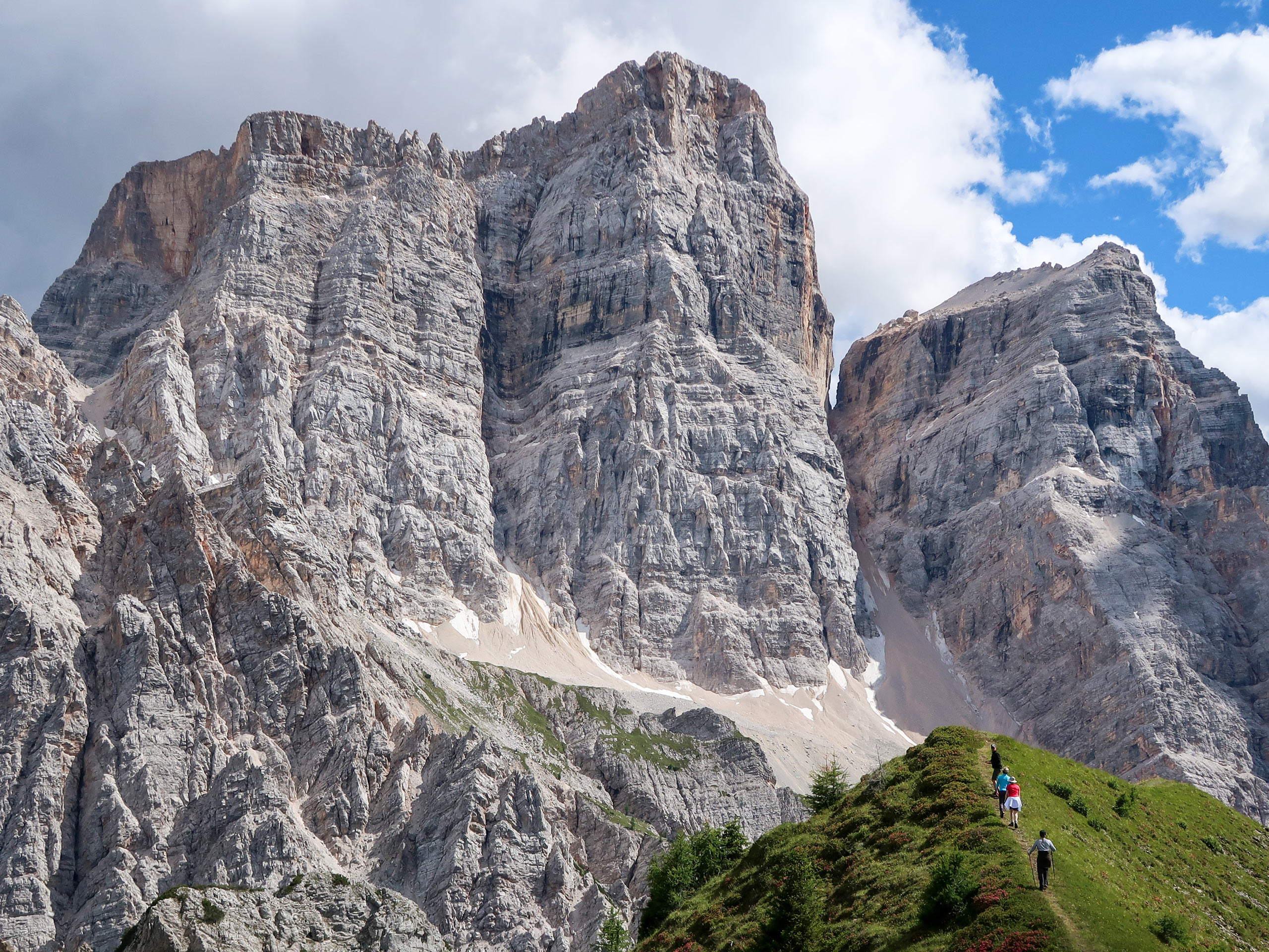 Huge rocks in Italy Dolomites