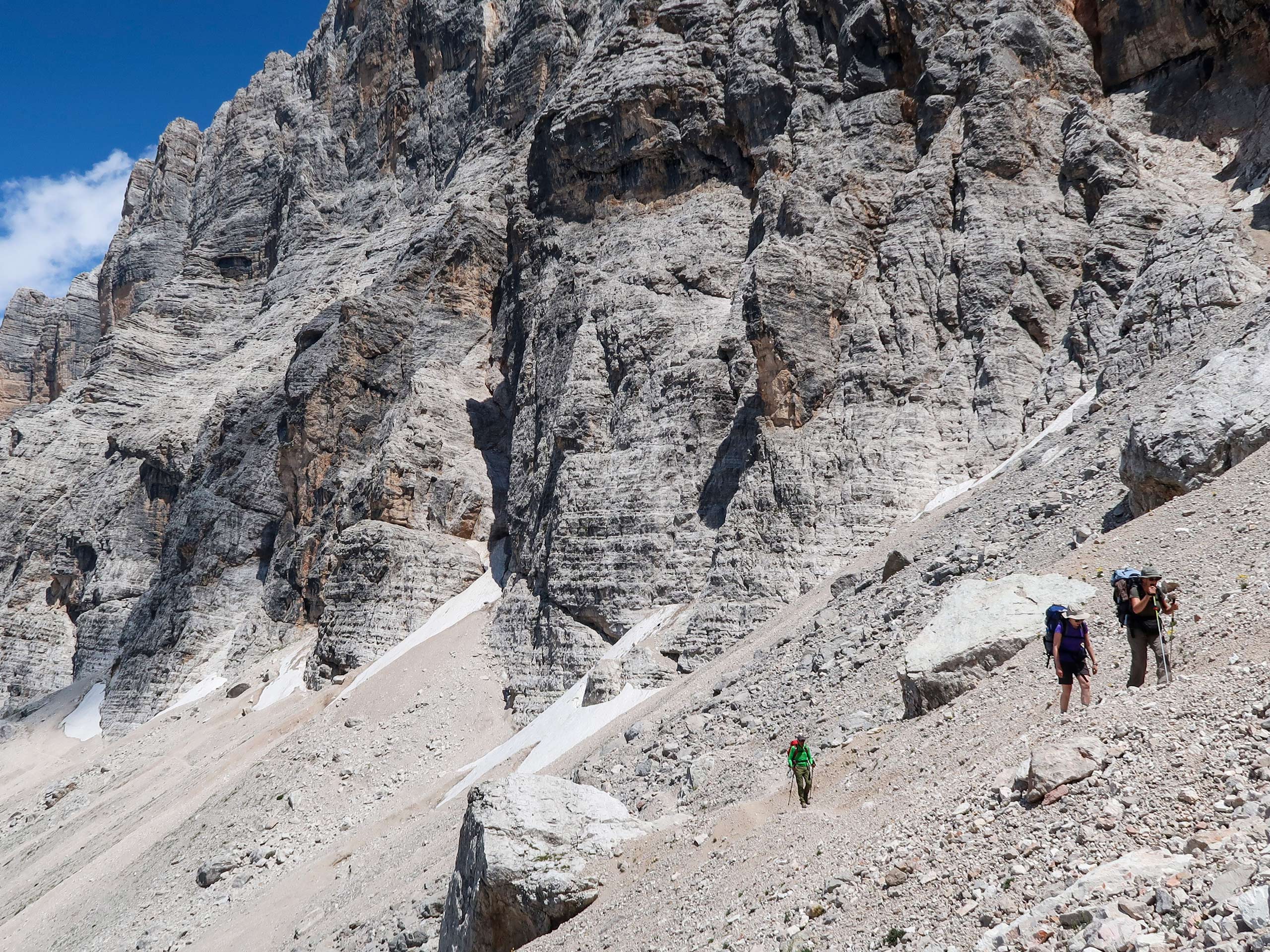 Climbing to the mountain in Italy