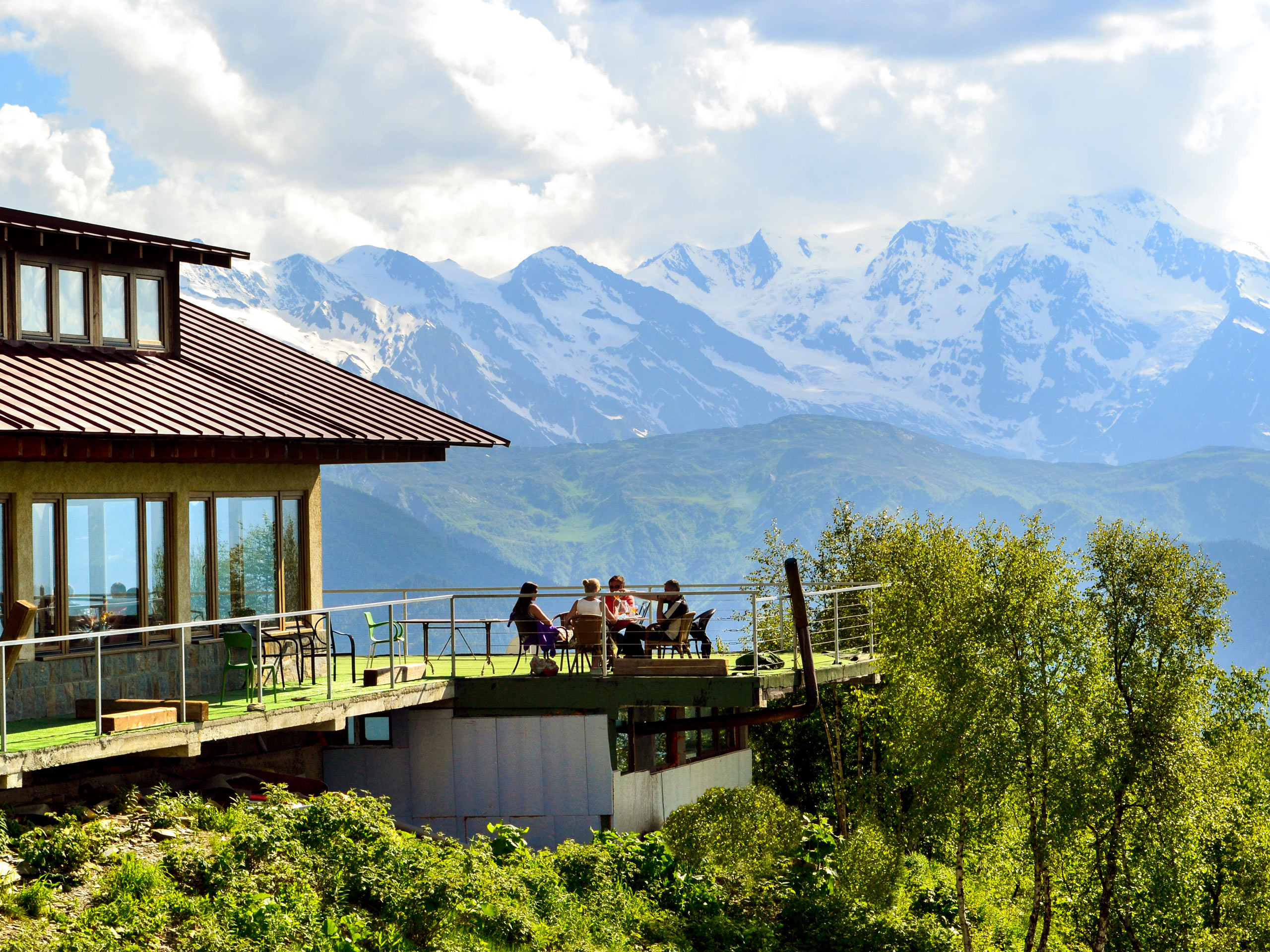 View from Zuruldi mountain in Svaneti