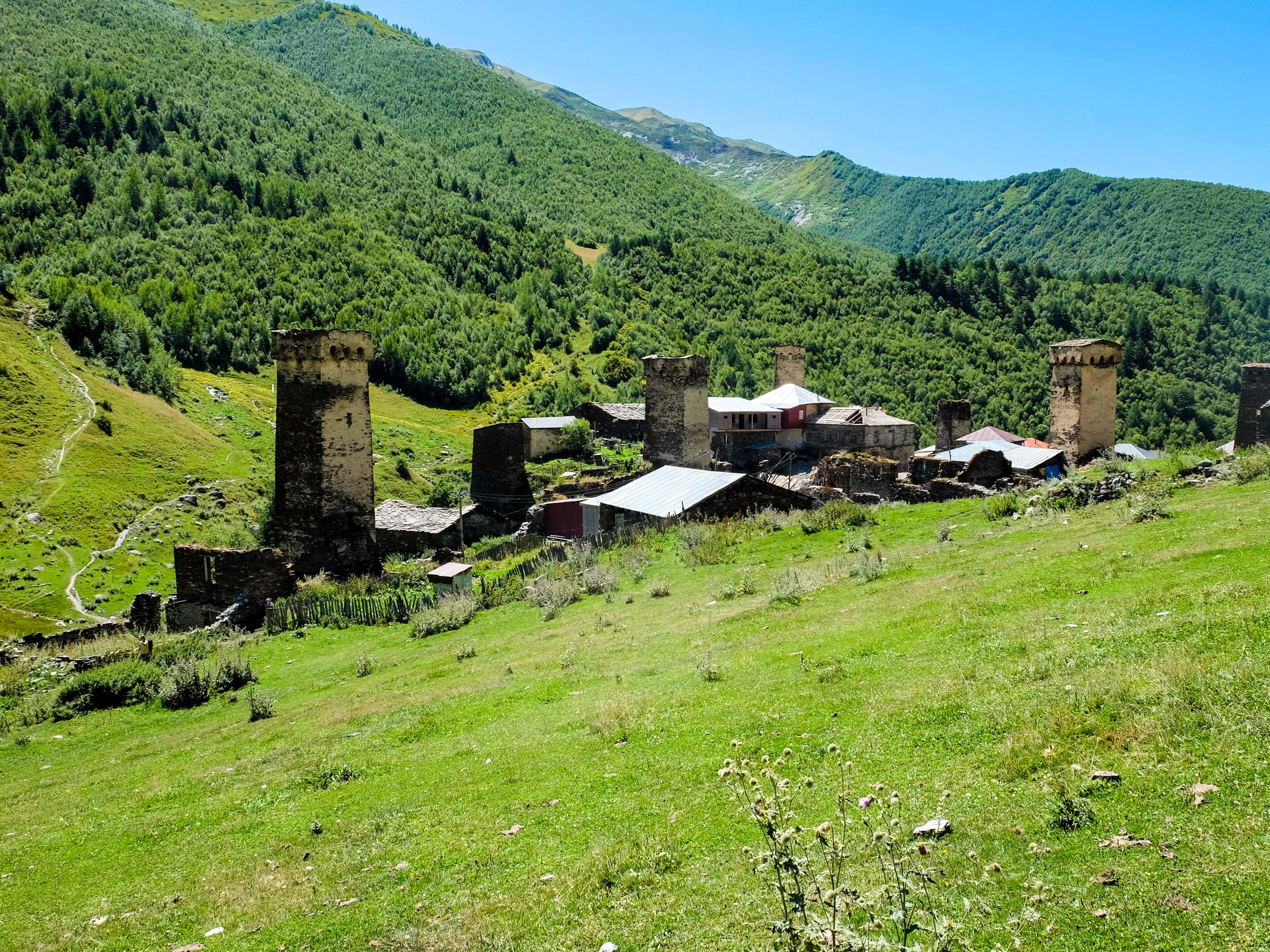 Small village in Svaneti Georgia