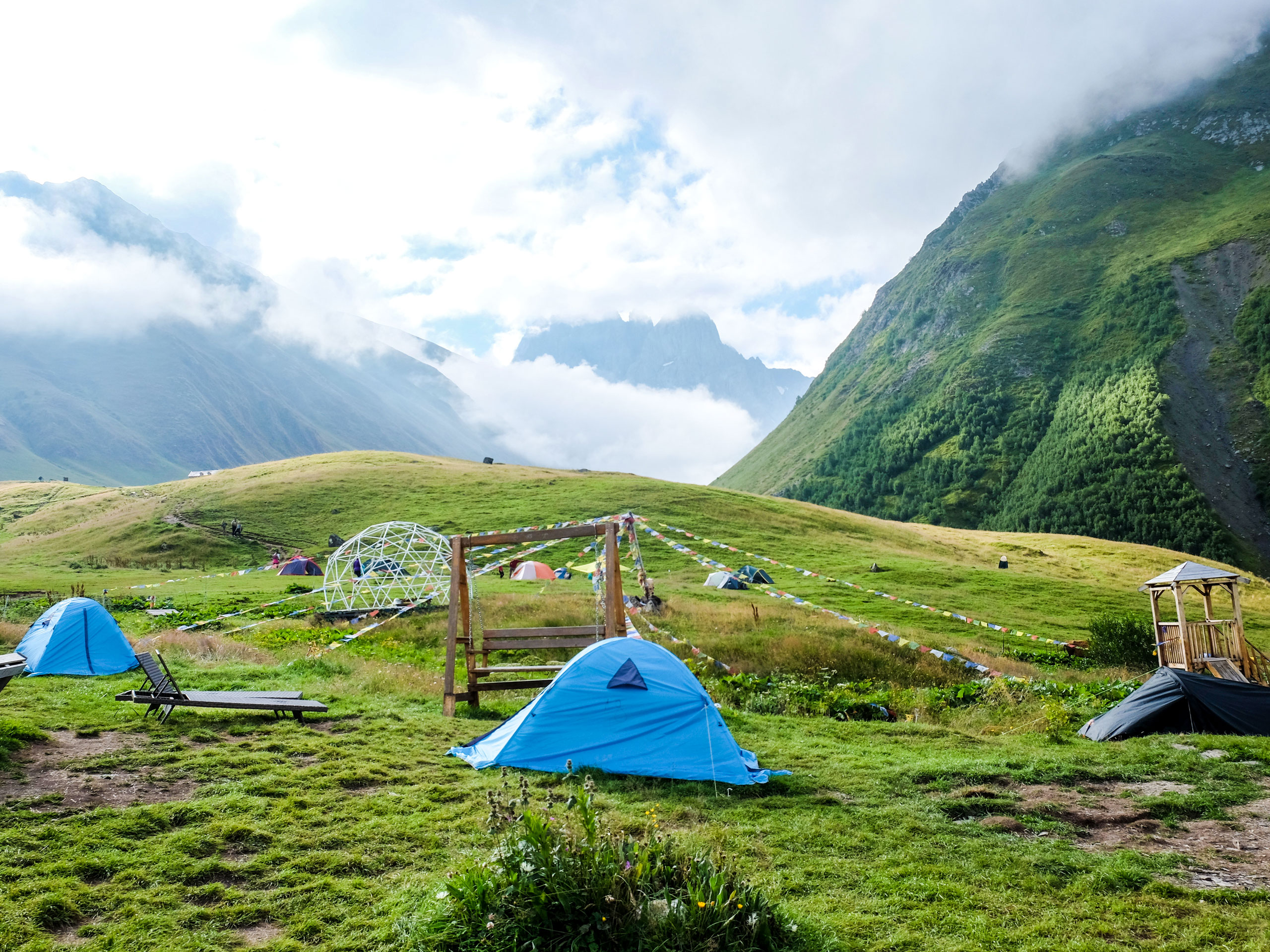 Chaukhi mountain camp