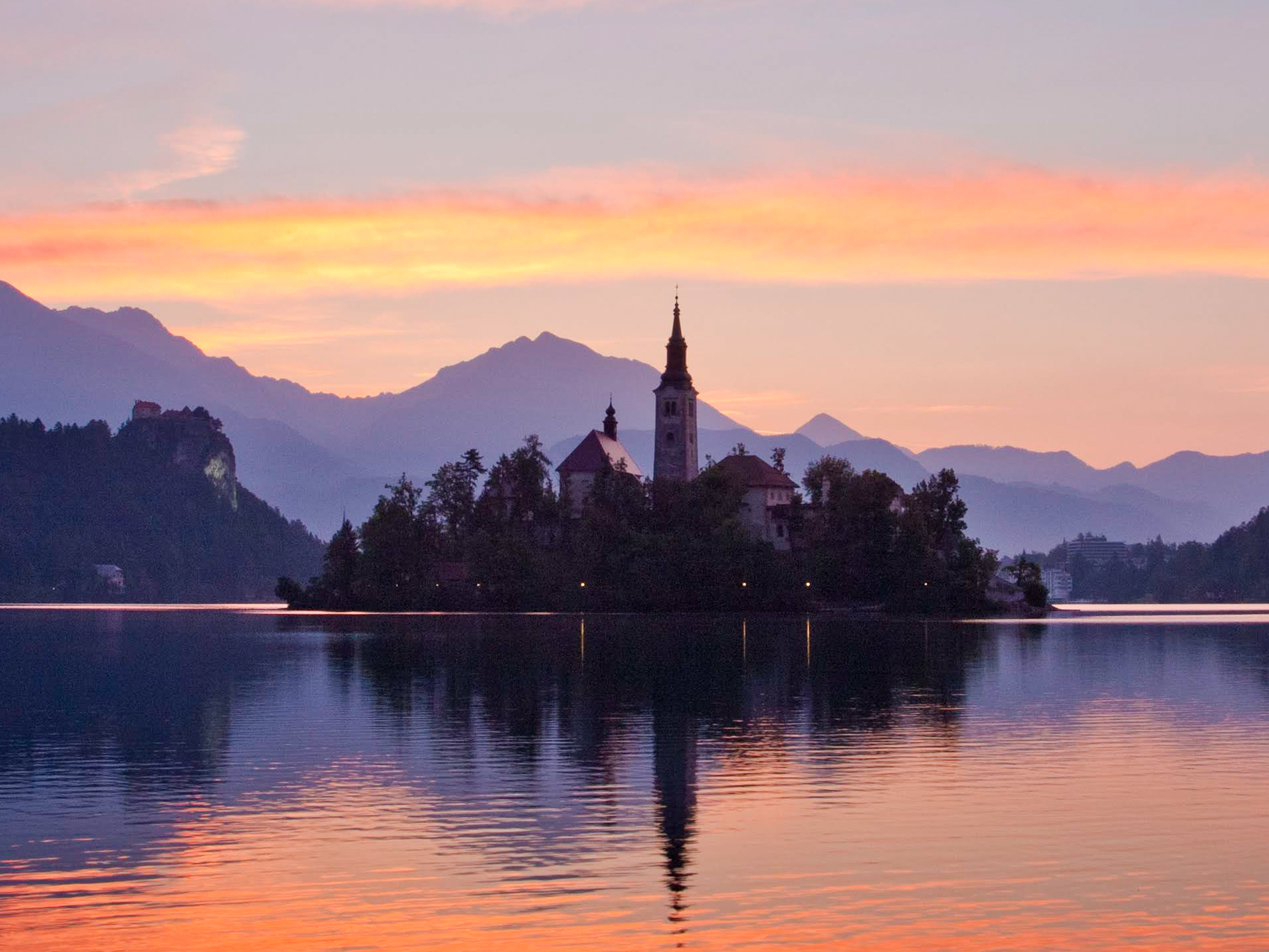 Sunset on the Lake Bled