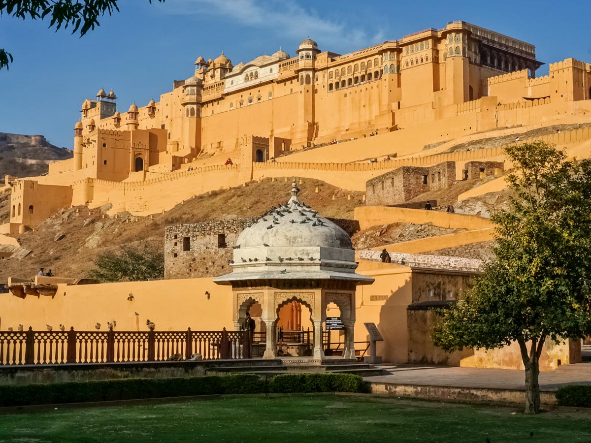 Amber Fort garden grounds Jaipur