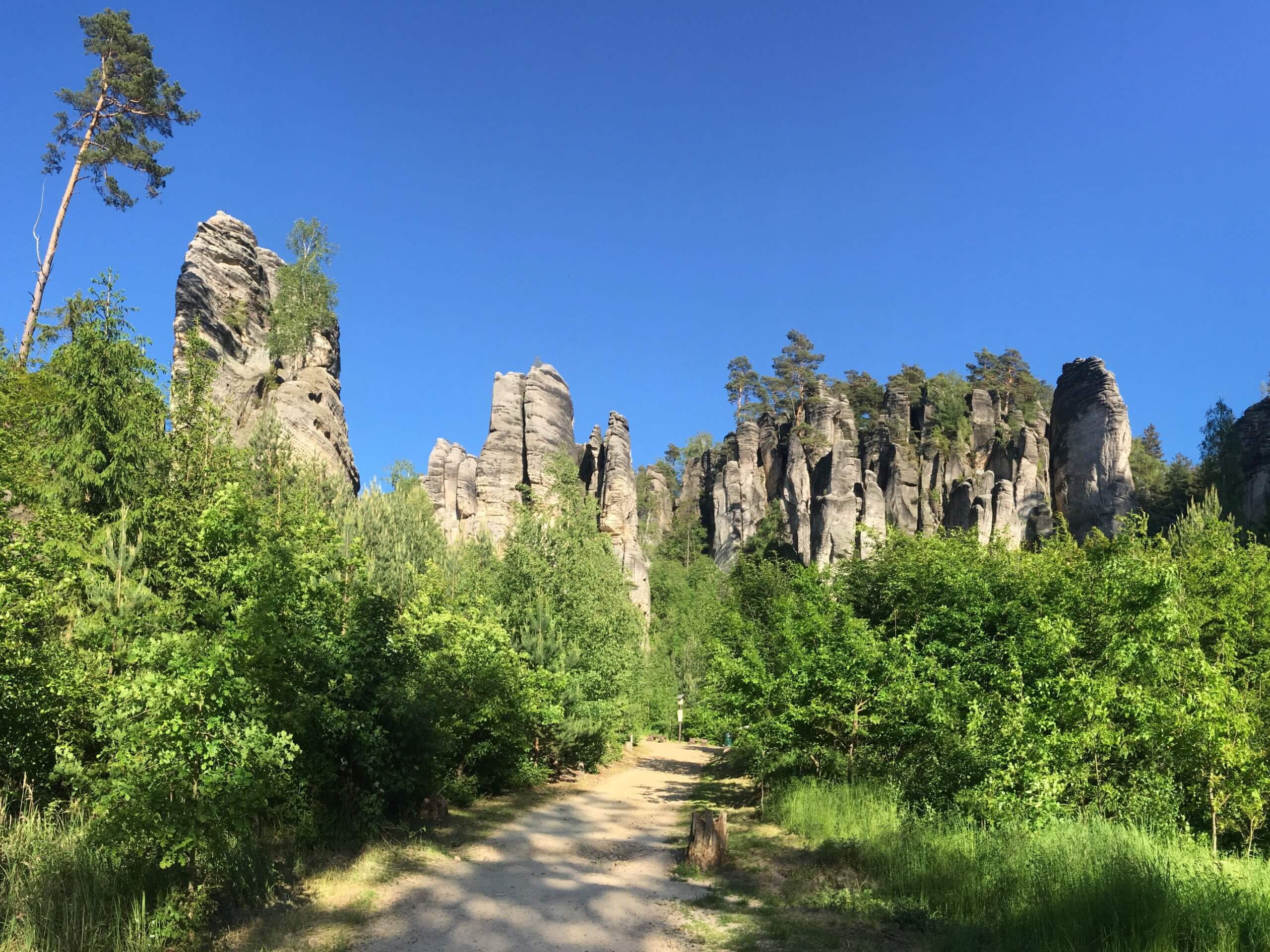 Walking path in the Bohemian Paradise, Czechia