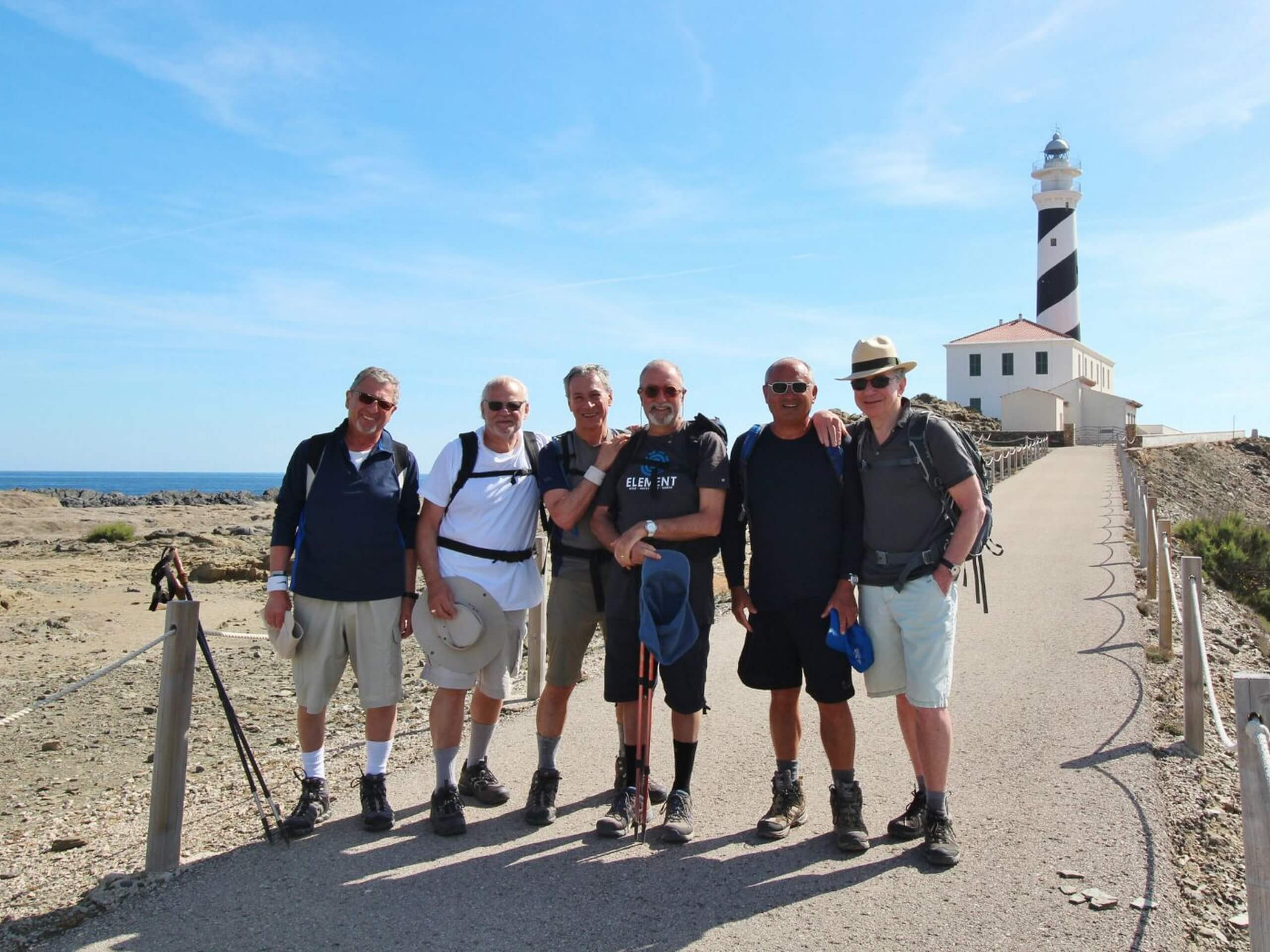 Group of walkers on a self-guided tour in Minorca Island