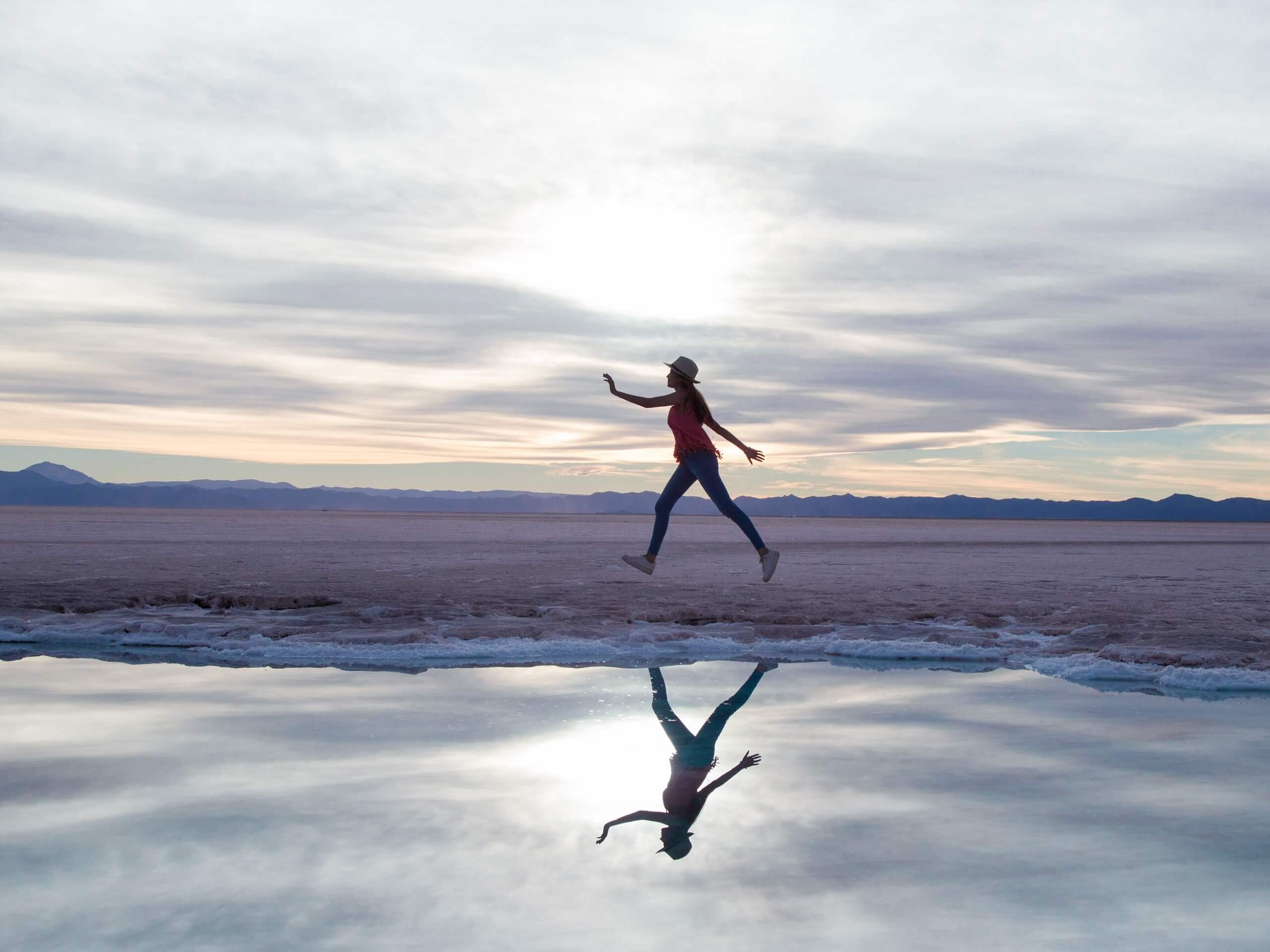 Posing in Salinas Grandes