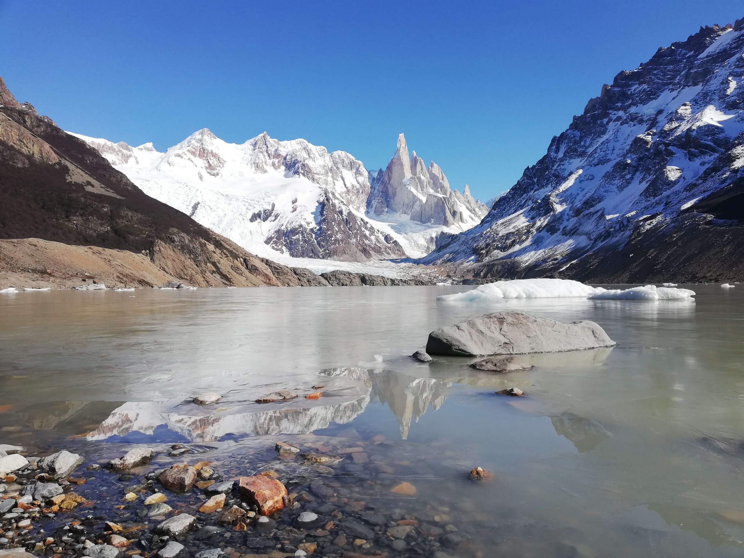 Snowy peaks in Patagonian mountain range