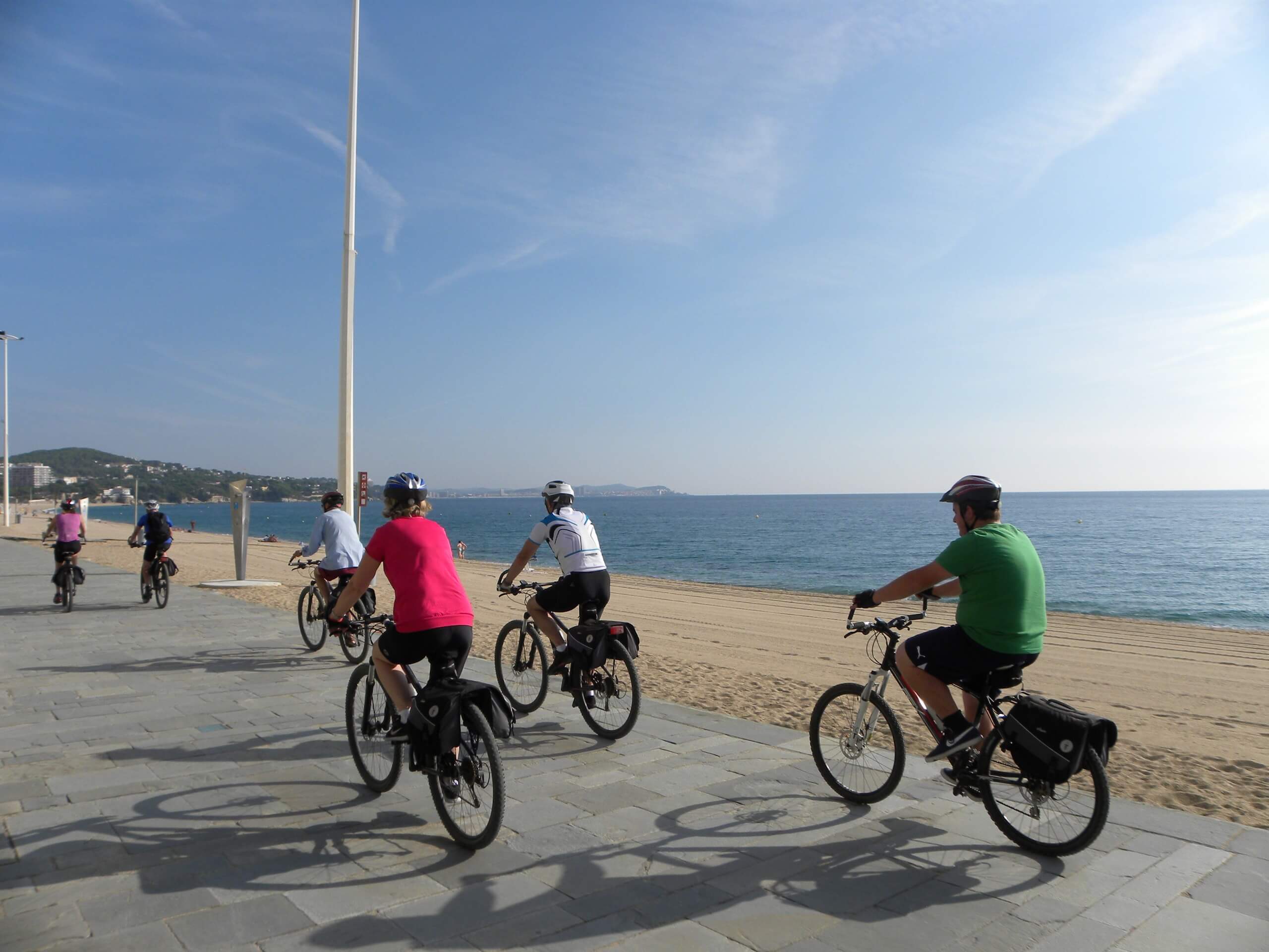 Biking along the Playa Costa Brava