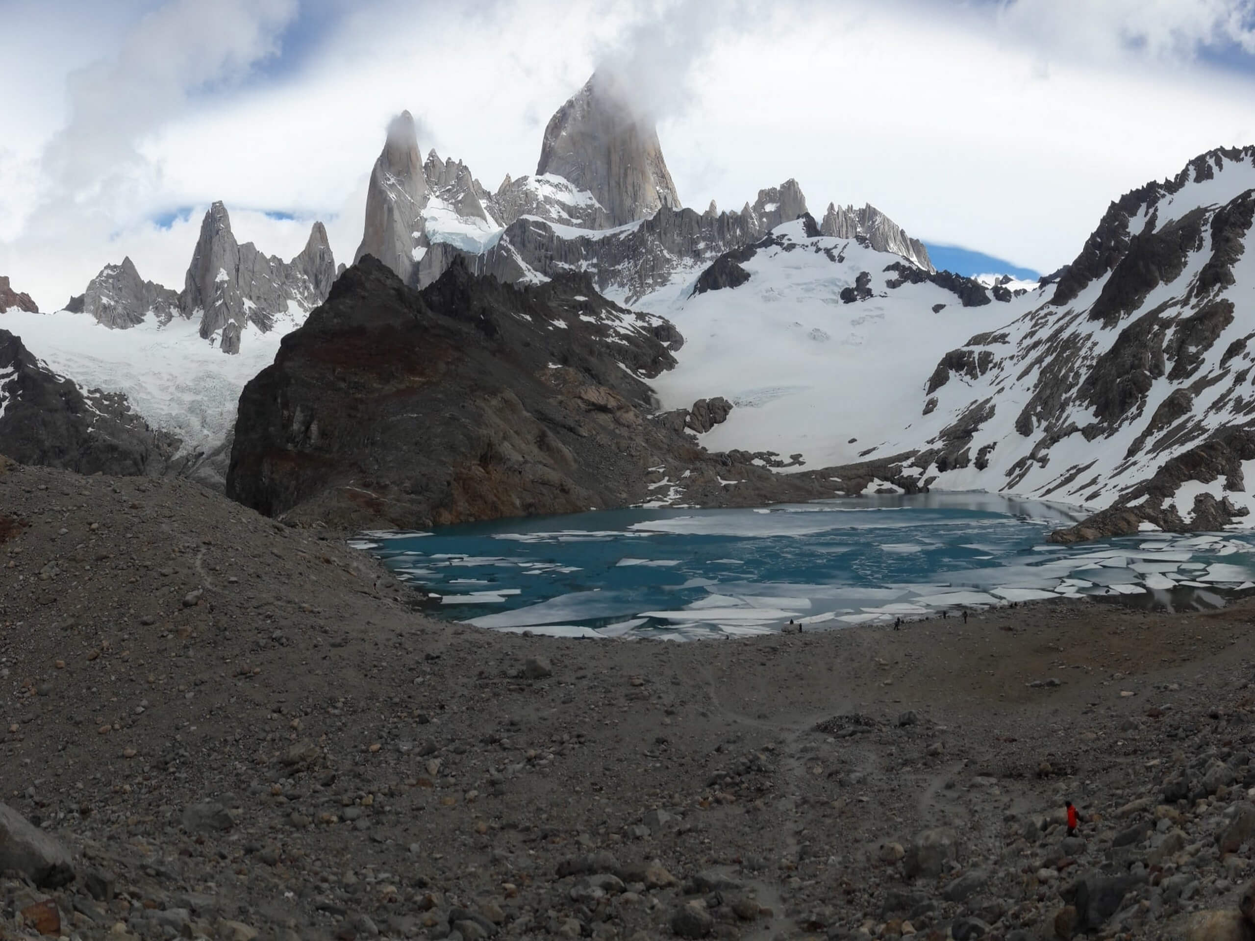 Small blue lake in Patagonia