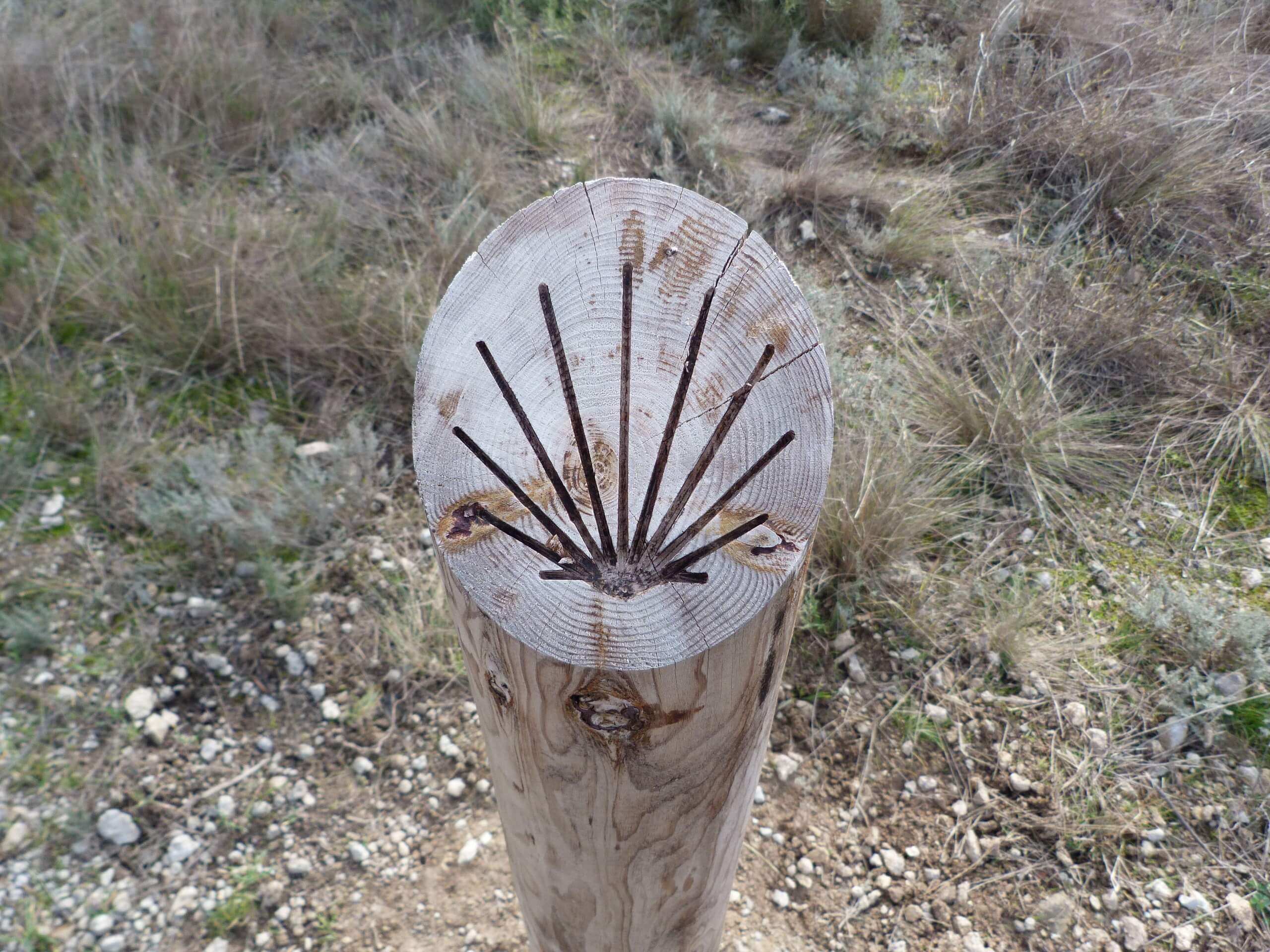 Saint Jacques route markings in Spain