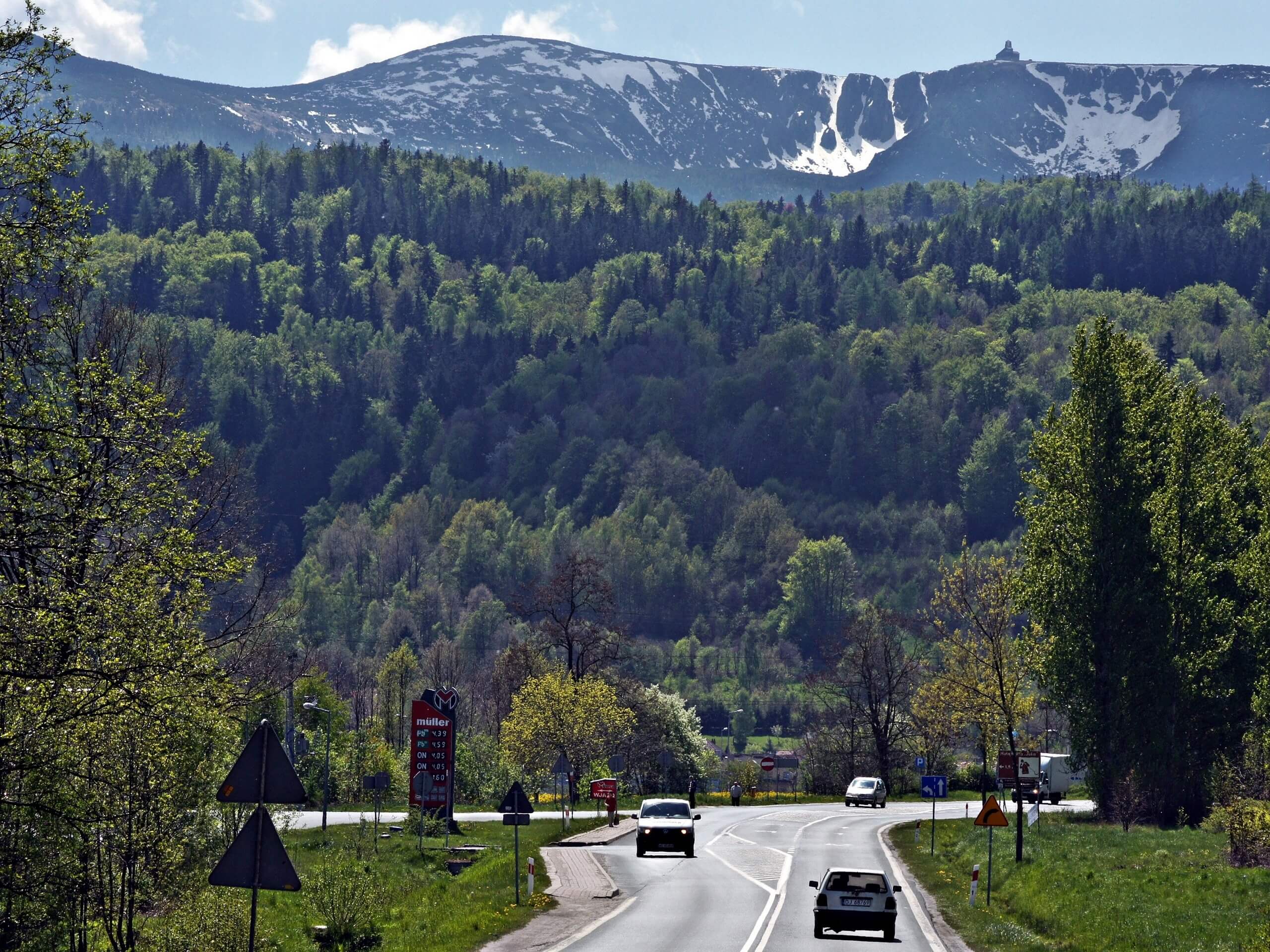 Road in Krknose mountains