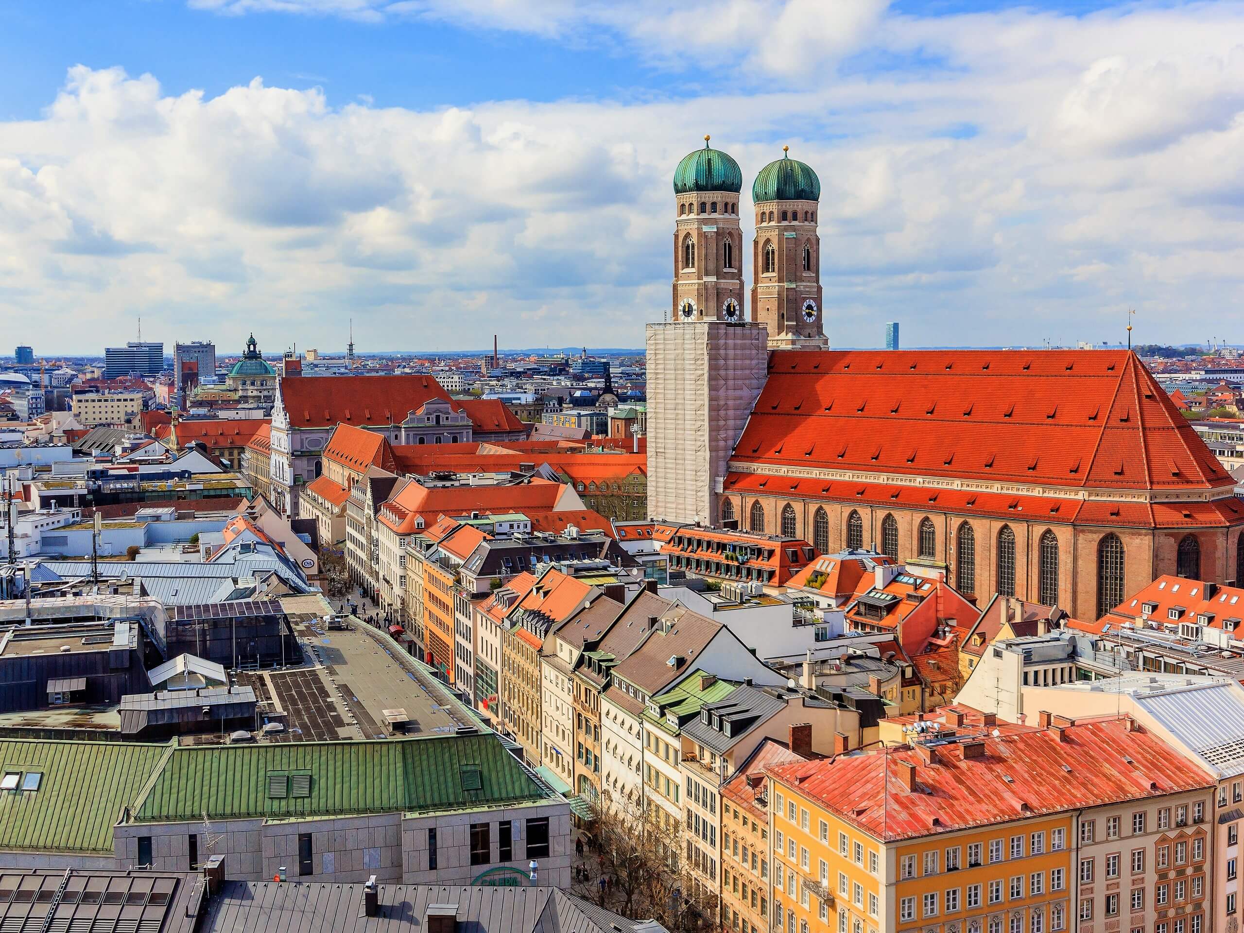 Munich - old town and Frauenkirche church