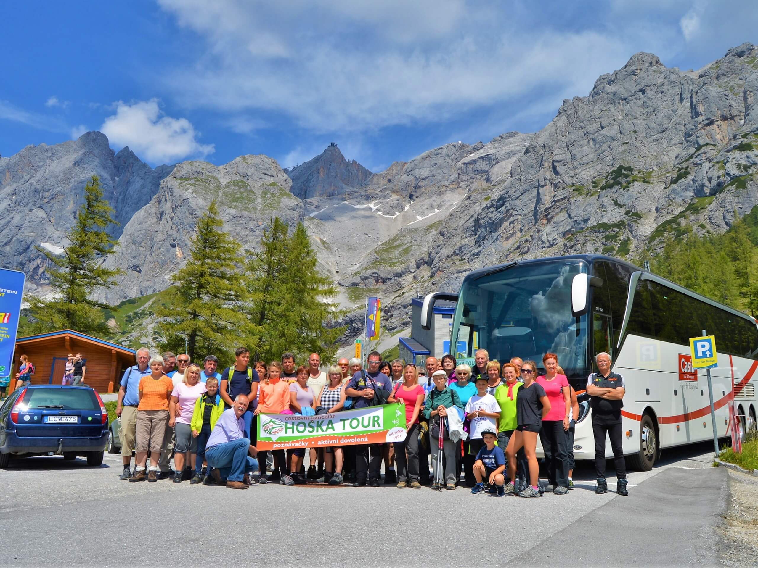 Our group under Dachstein