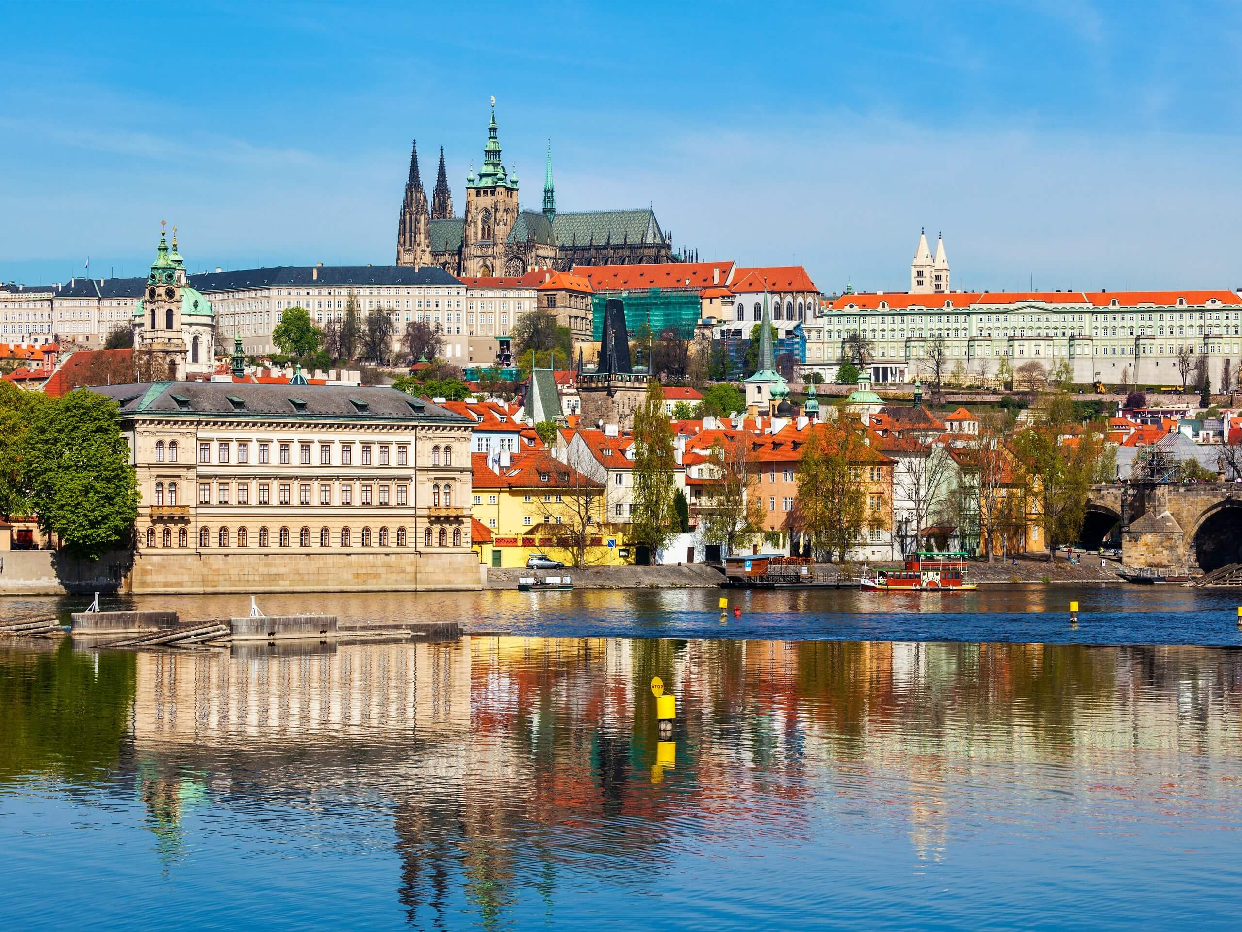 Prague Castle and Vltava river