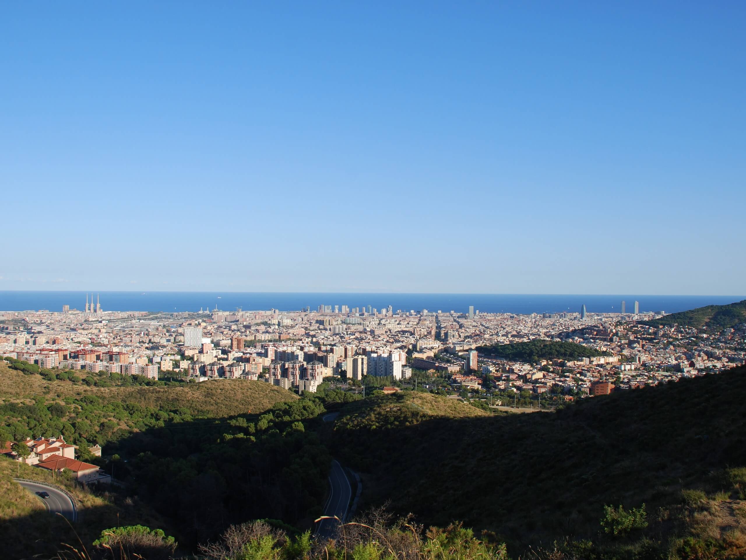 Barcelona as seen from the above