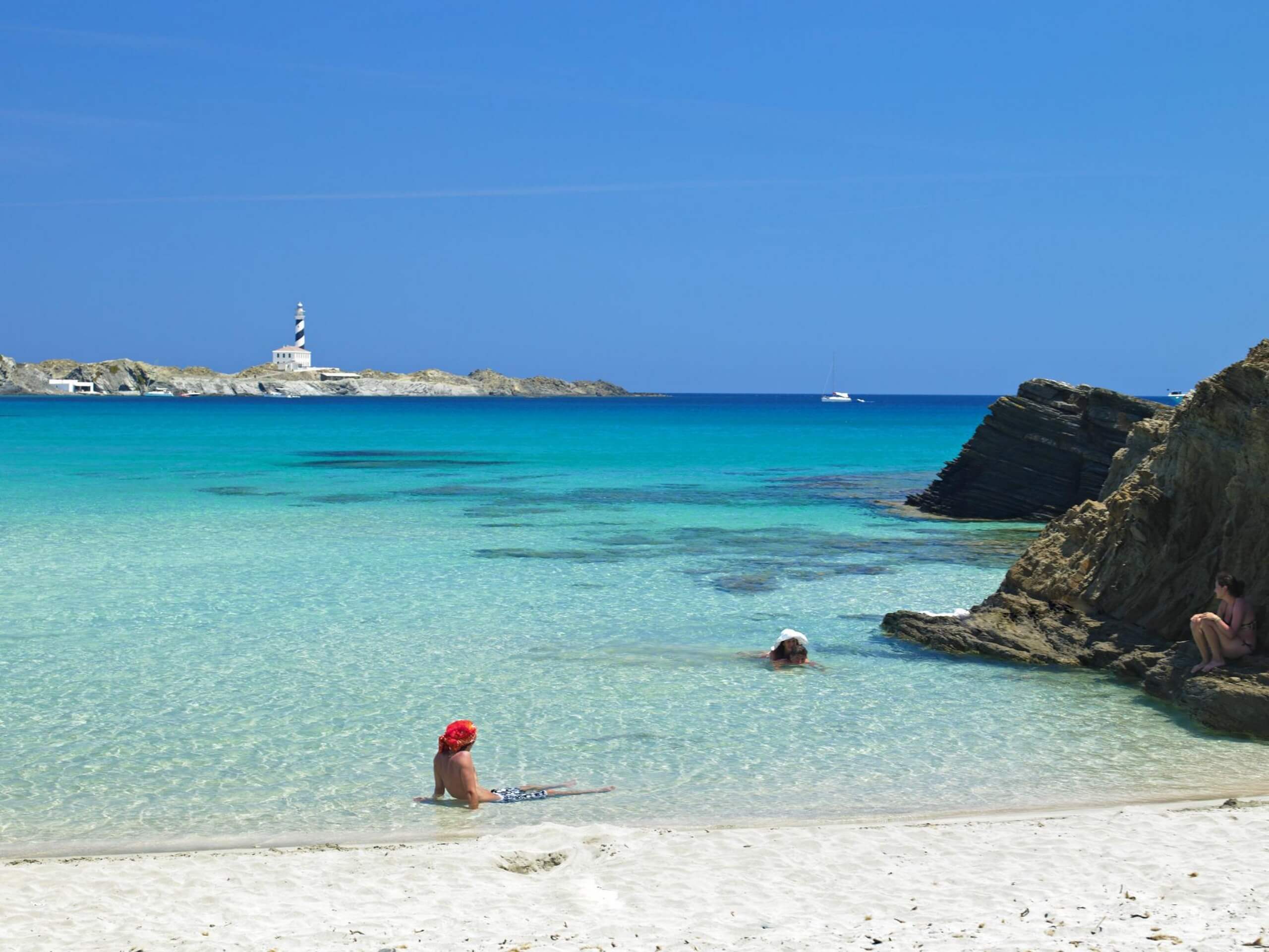 White sand beach in Minorca