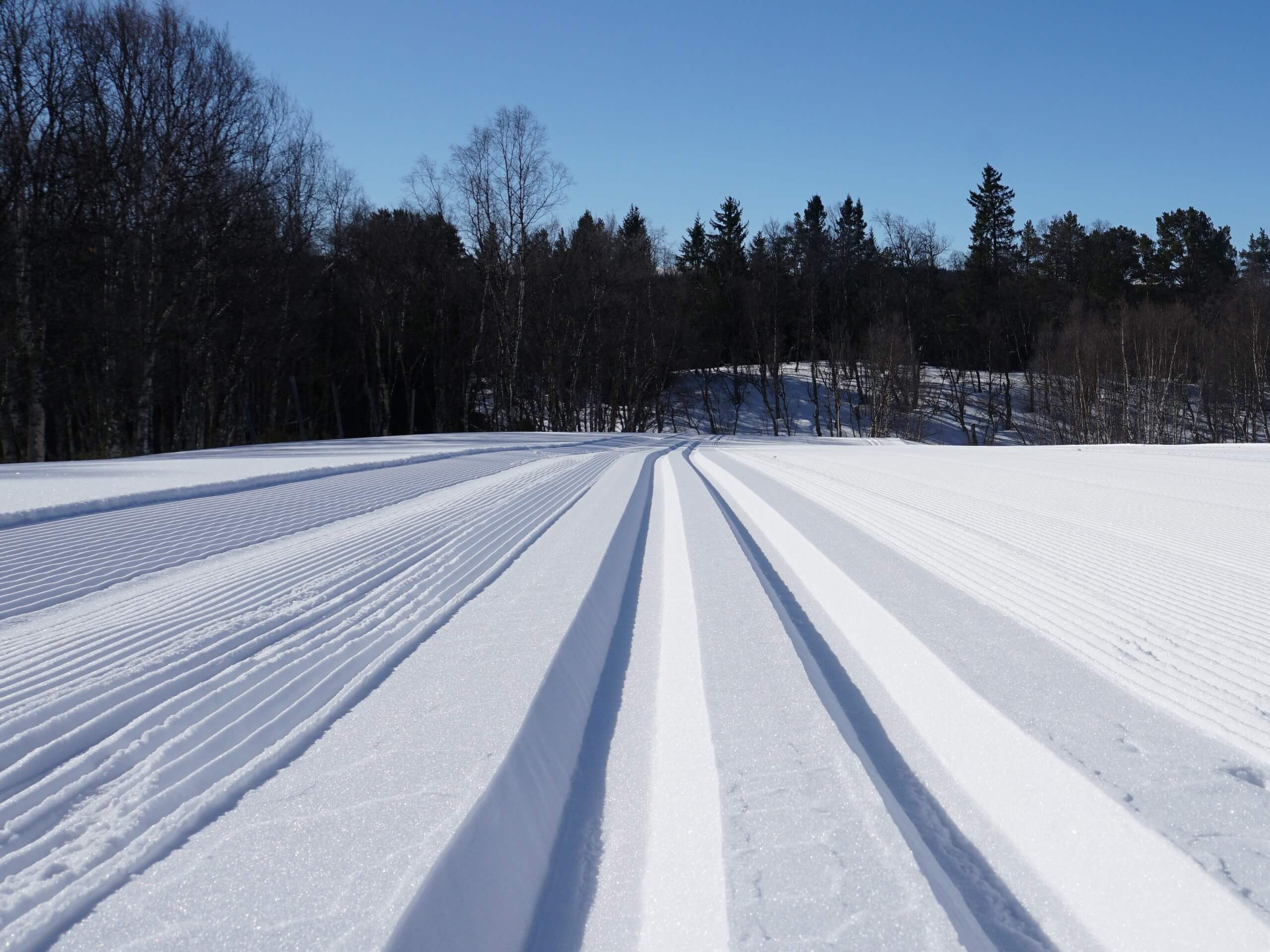 Grated cross country skiing trails in Åre Mountains