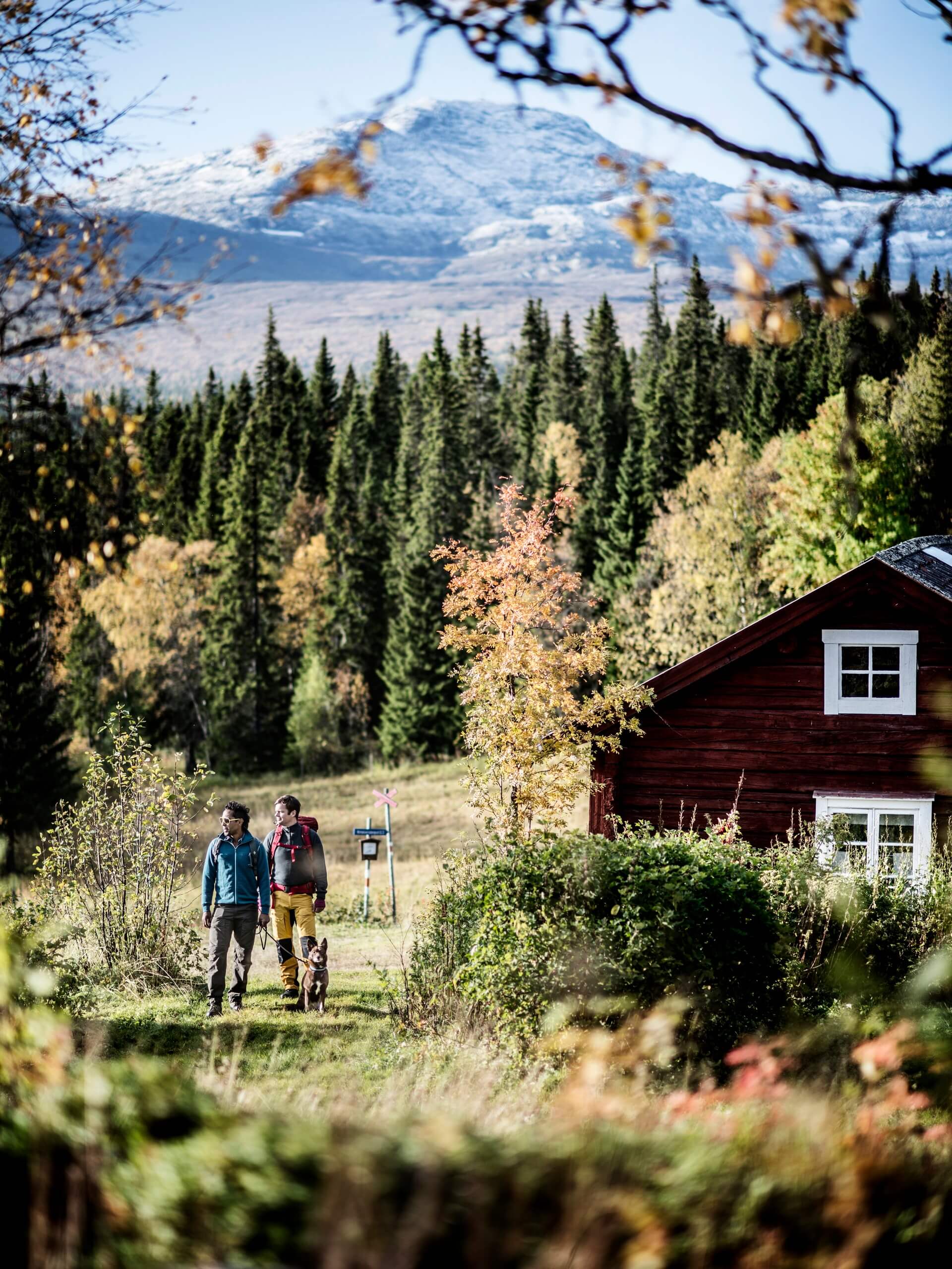 Two hikers in Jämtland, Sweden