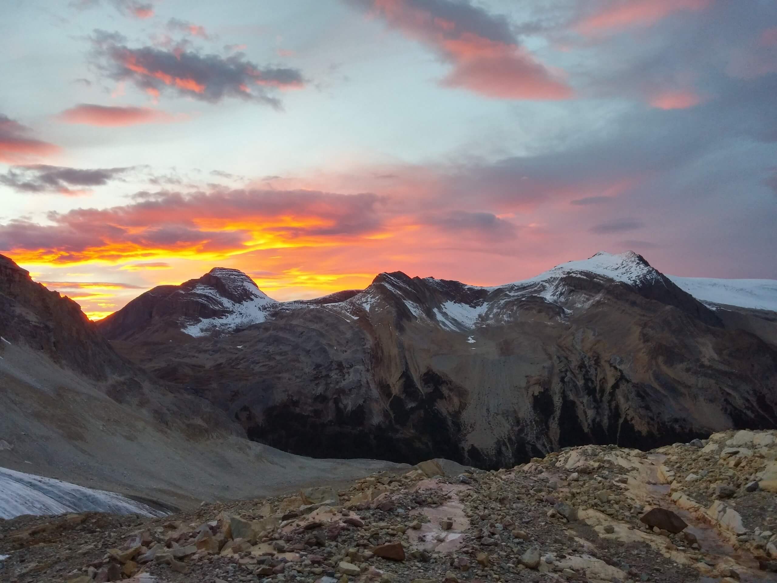 Yoho National Park during the sunset