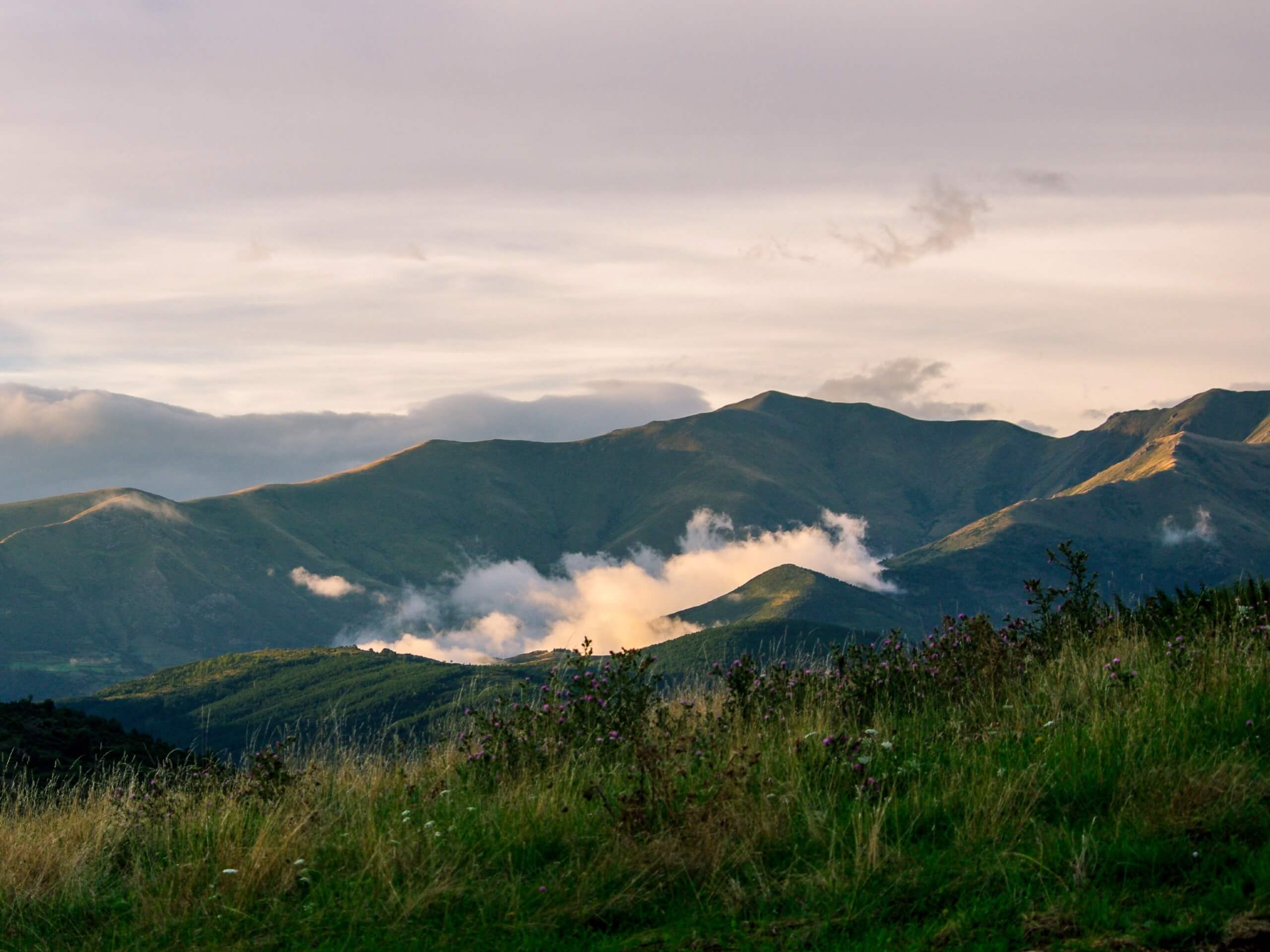 Looking over the mountains in Catalonian side of Pyrenees