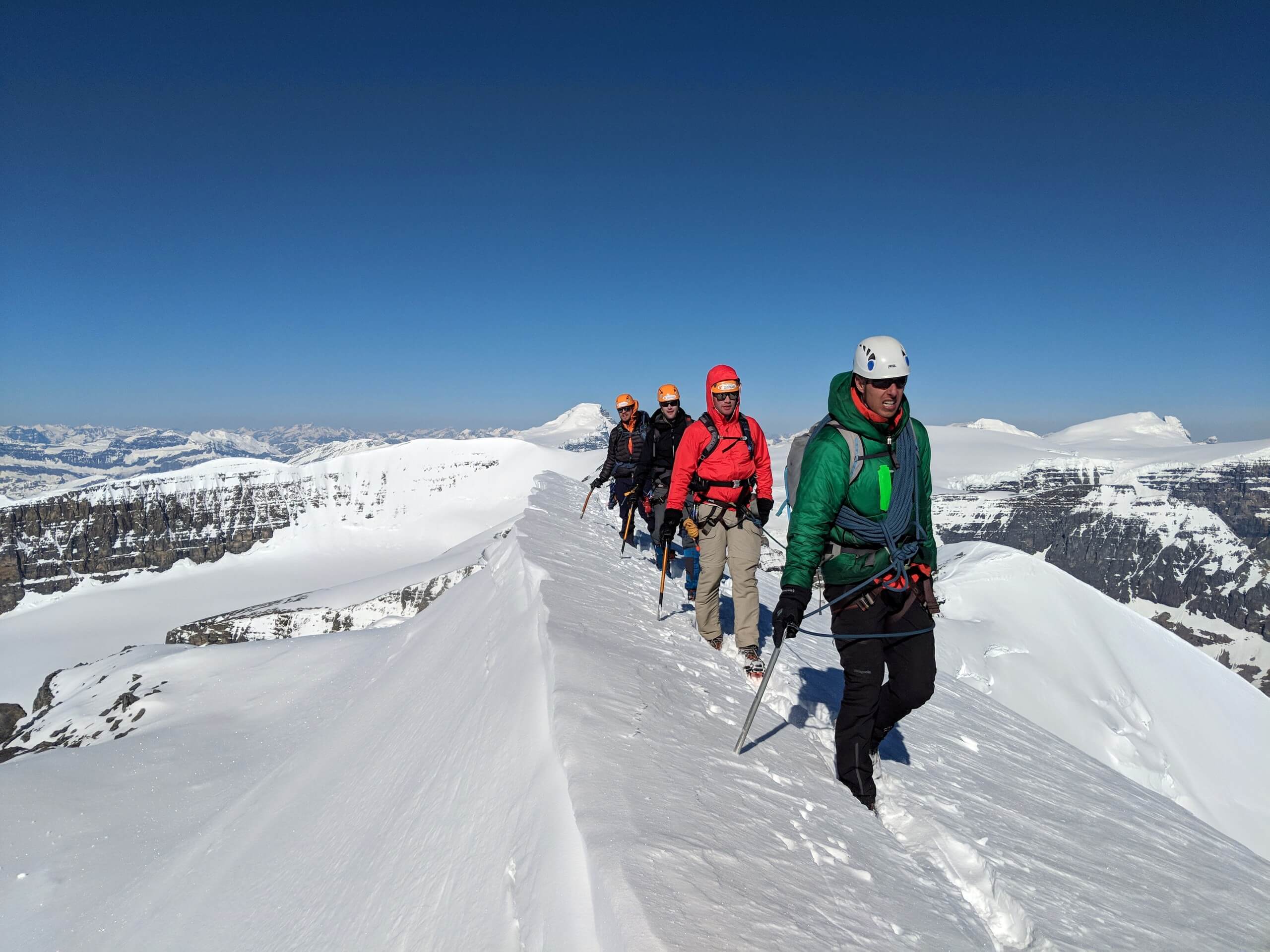 Walking along the ridge near Athabasca