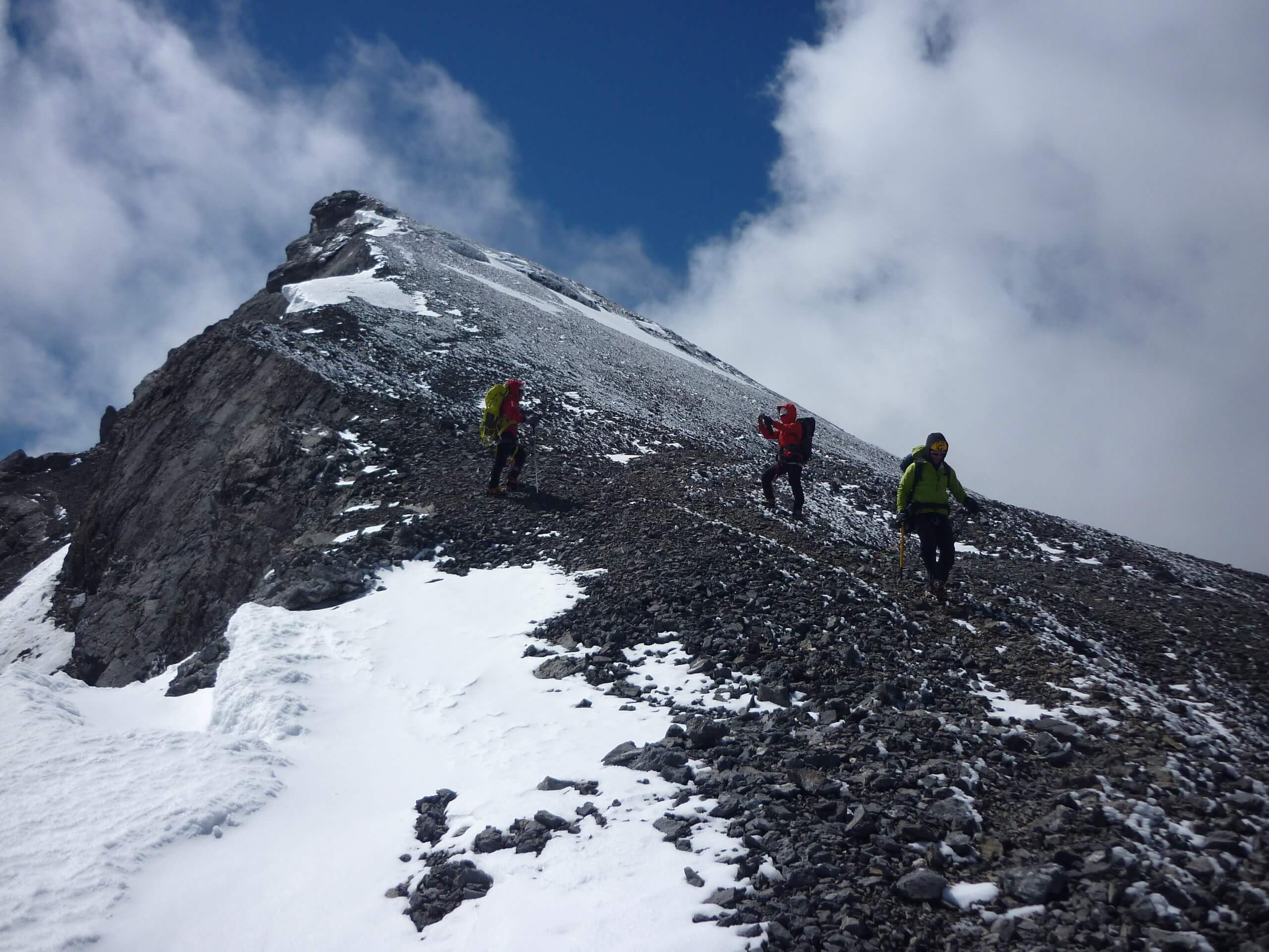 Ascending to the peak in Kananaskis