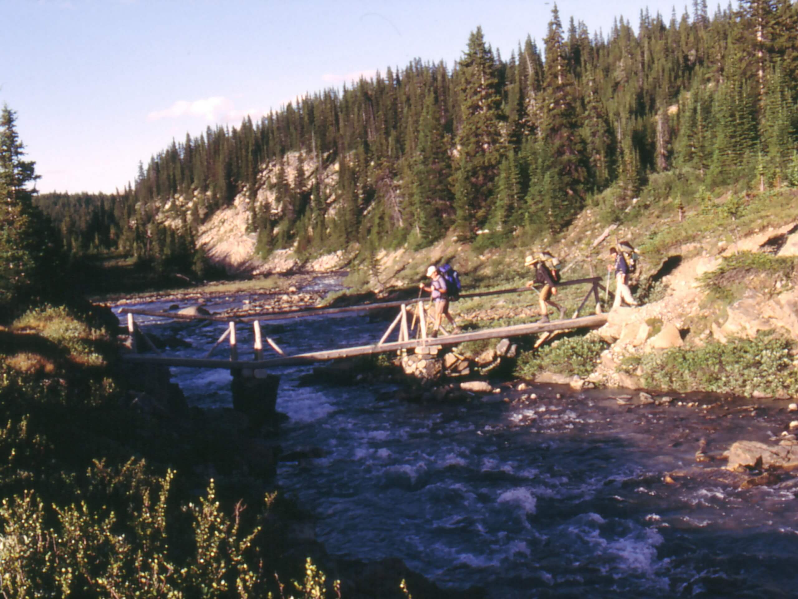 Crossing the bridge in Jasper