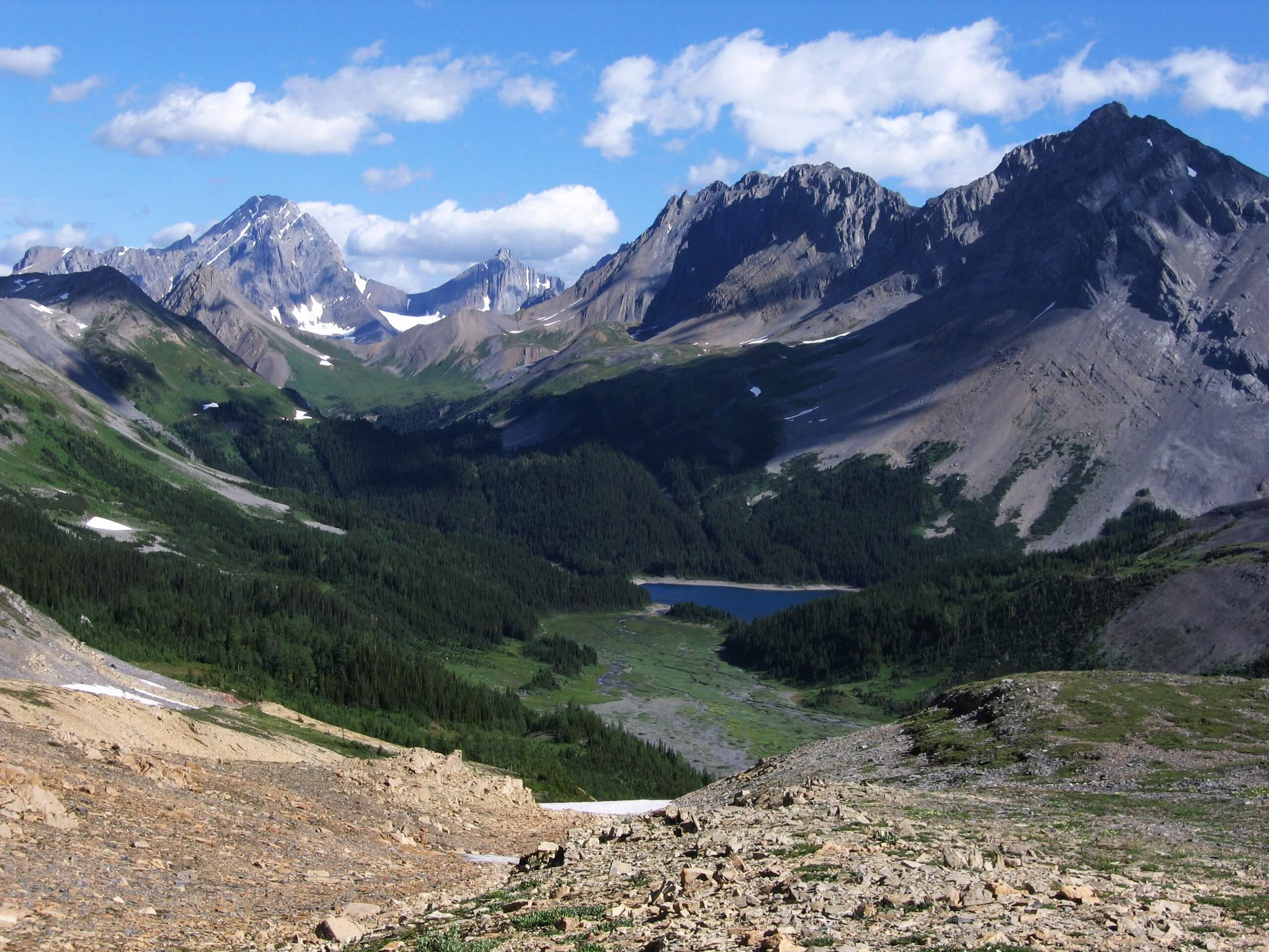 Looking down on the valley in Kananaskis