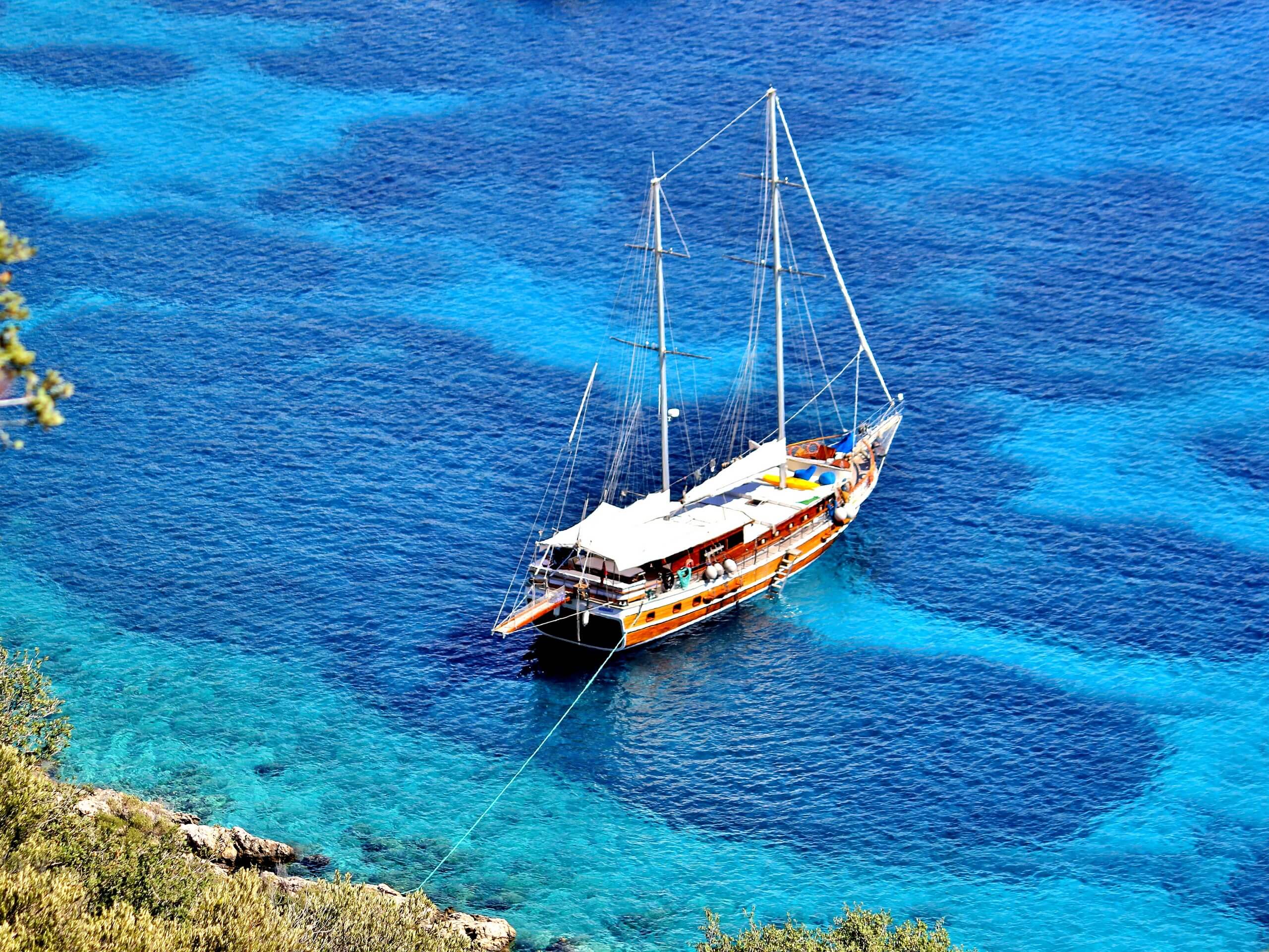 Gullet in turquoise waters