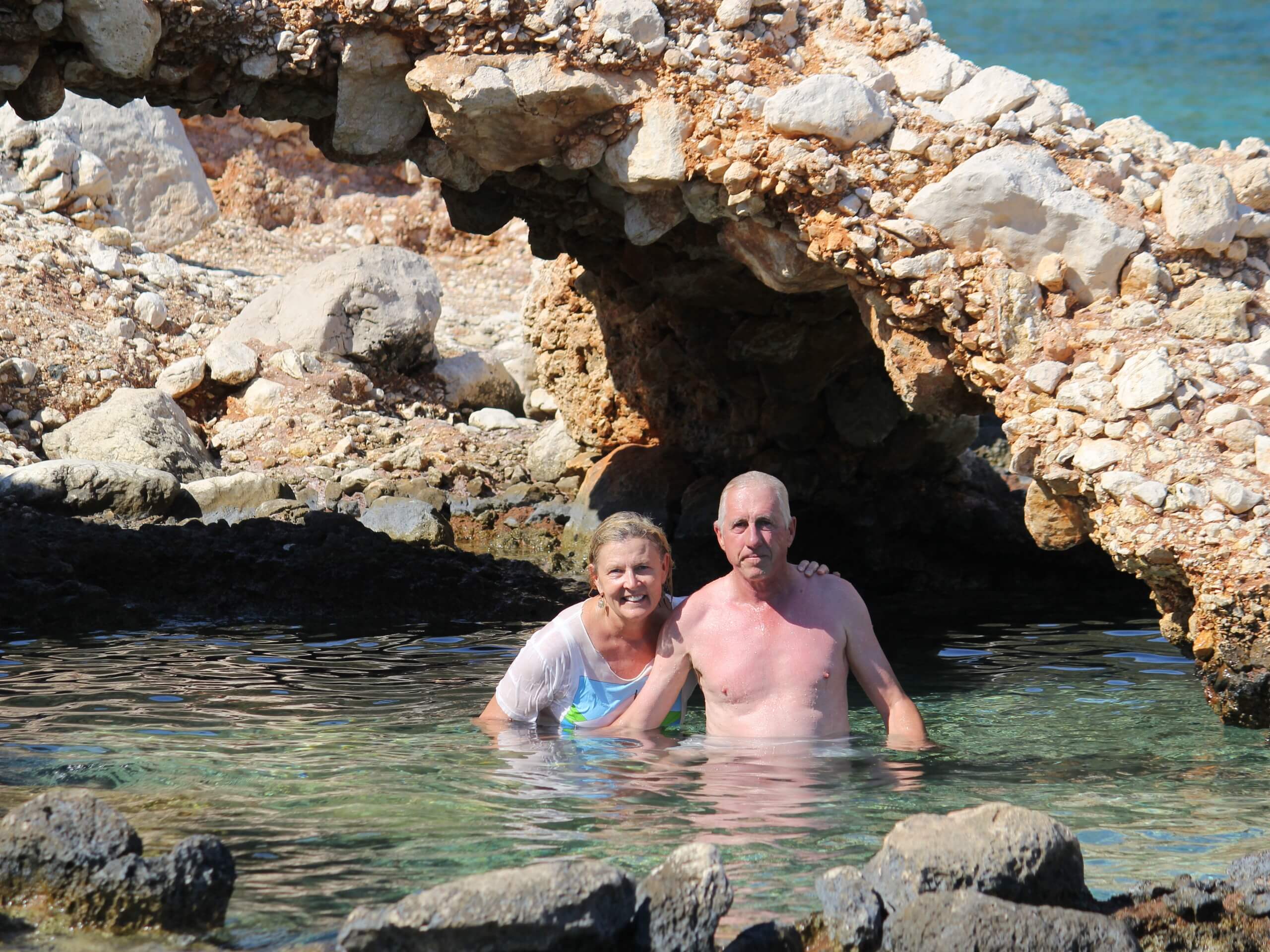 Couple enjoying the water in Turkey