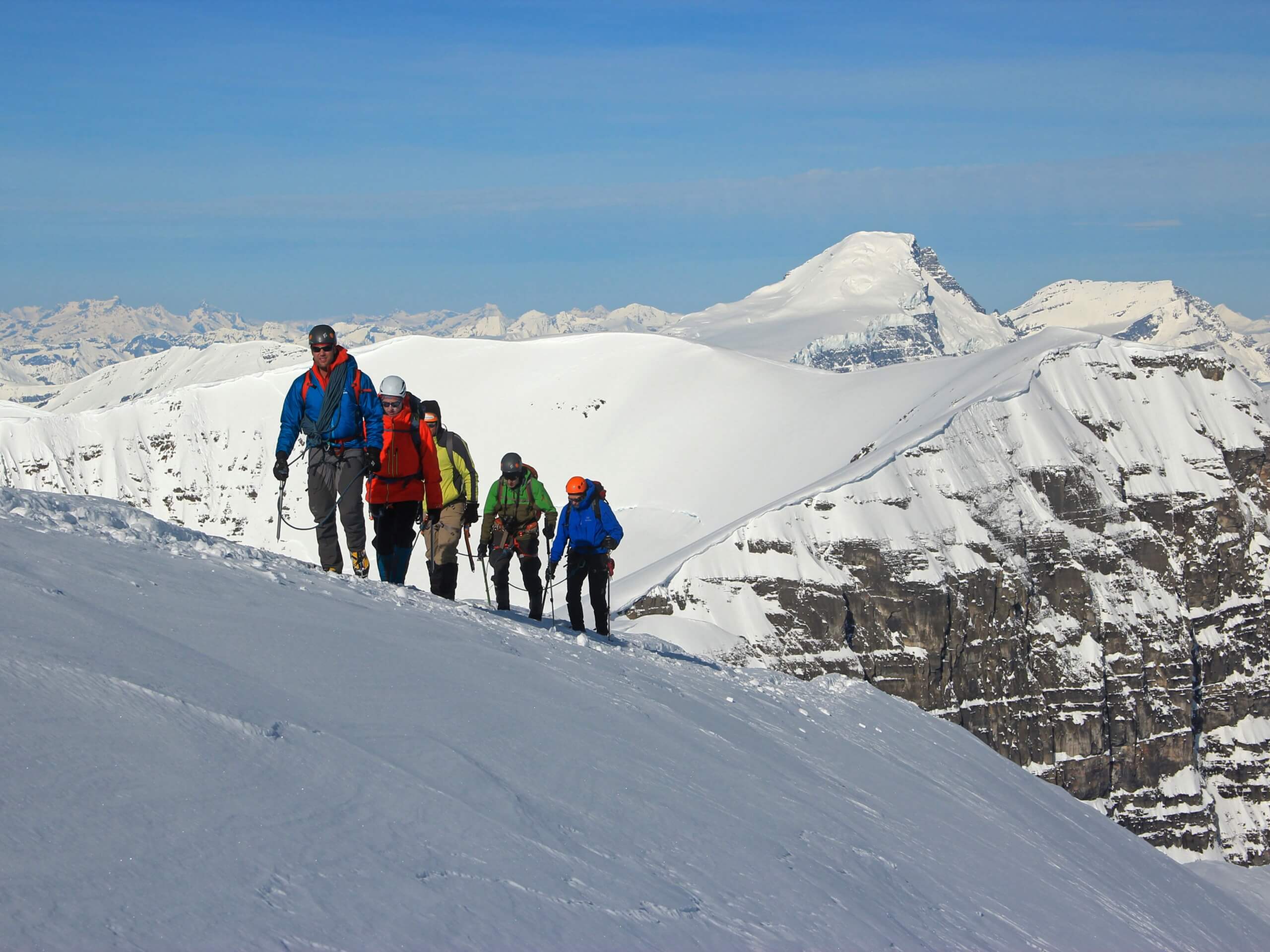 Group of people on Athabasca Icefield