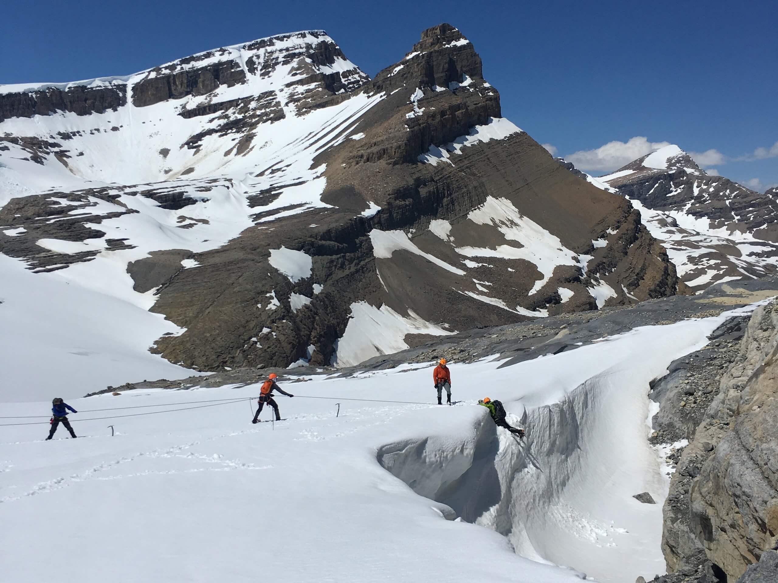 Crevasse rescue practice