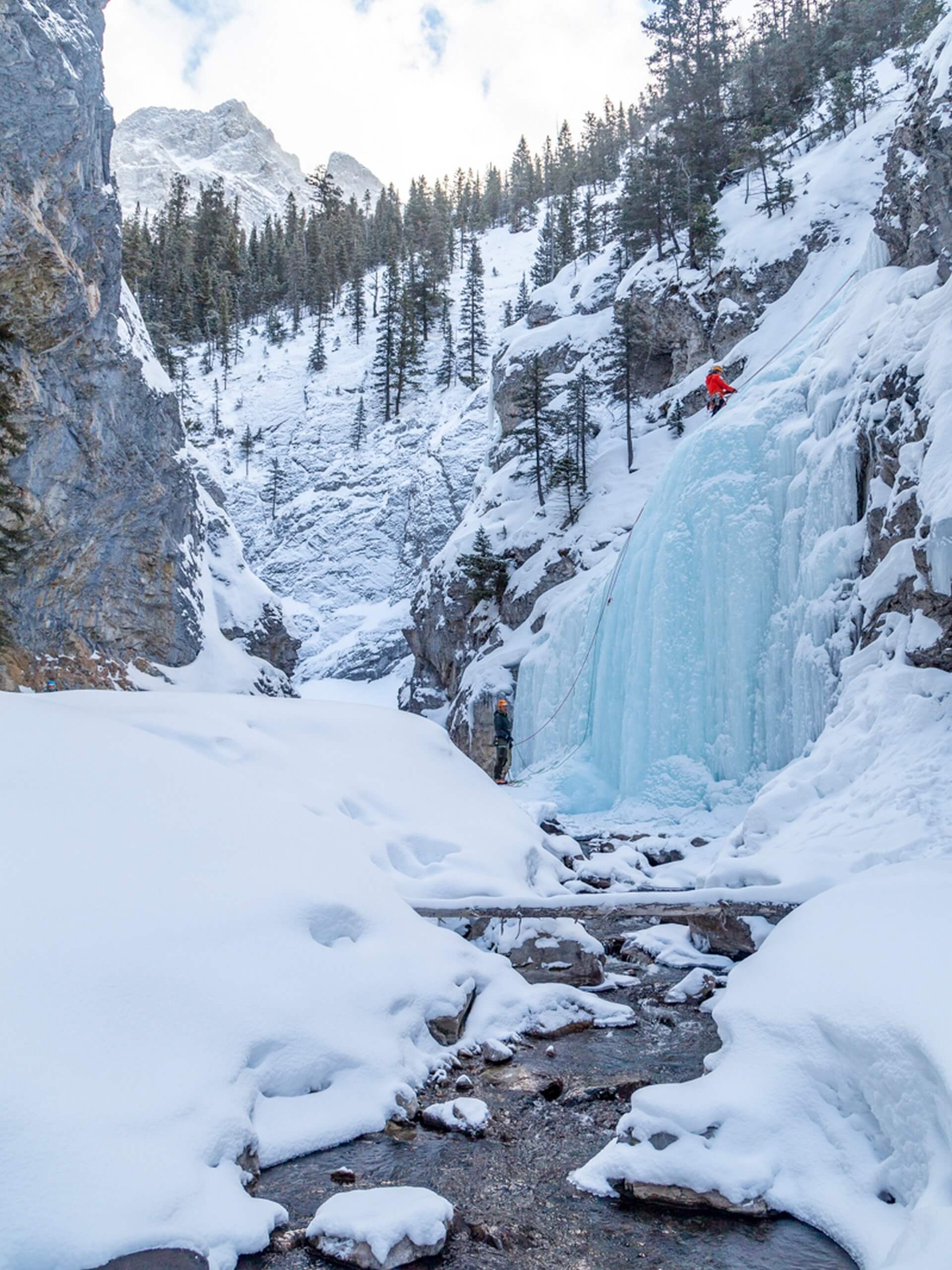 Johnston Canyon ice climbing