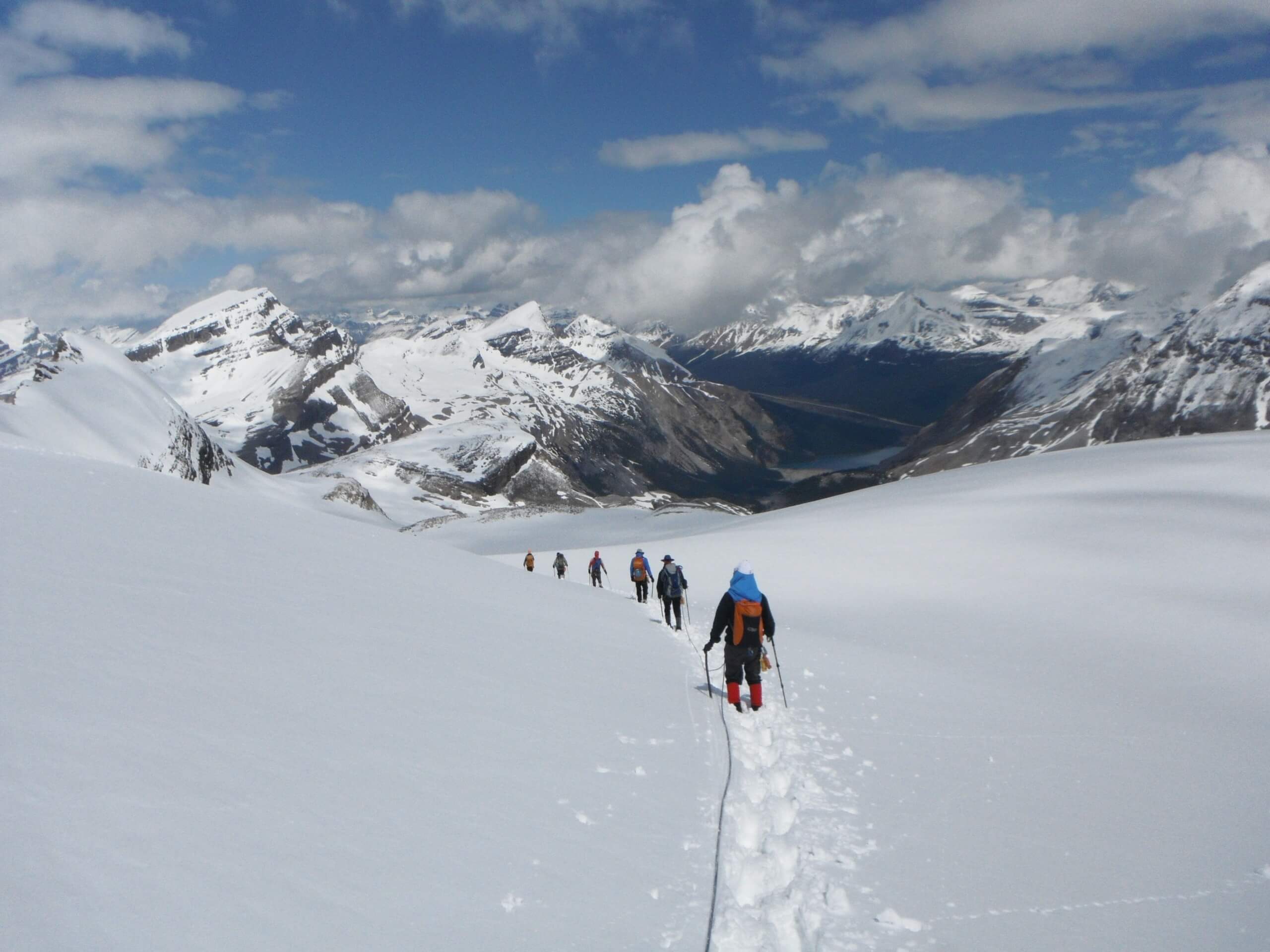 Group of mountaineers on Wapta Icefield