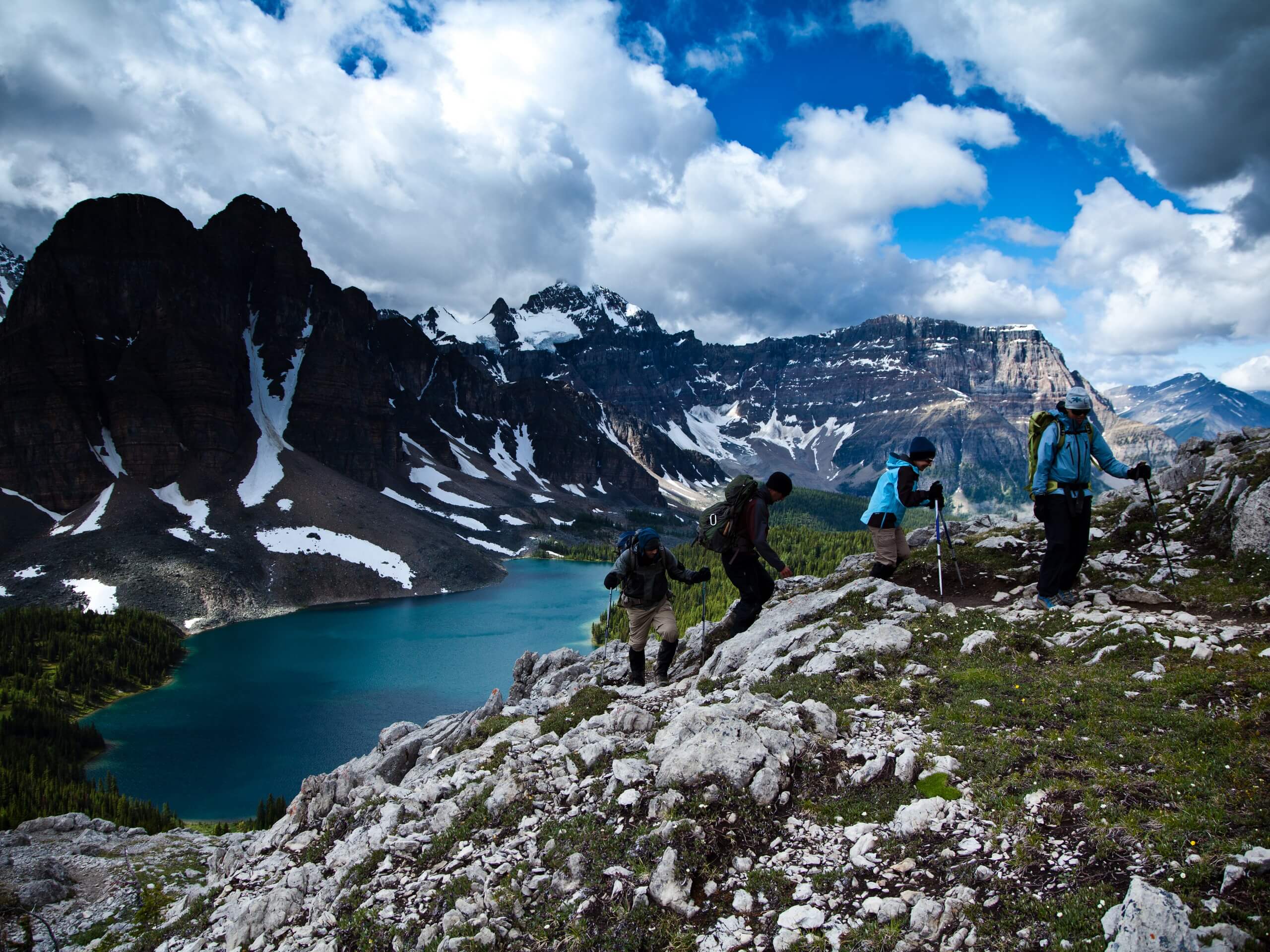 Banff Highline, observing the views near Assiniboine