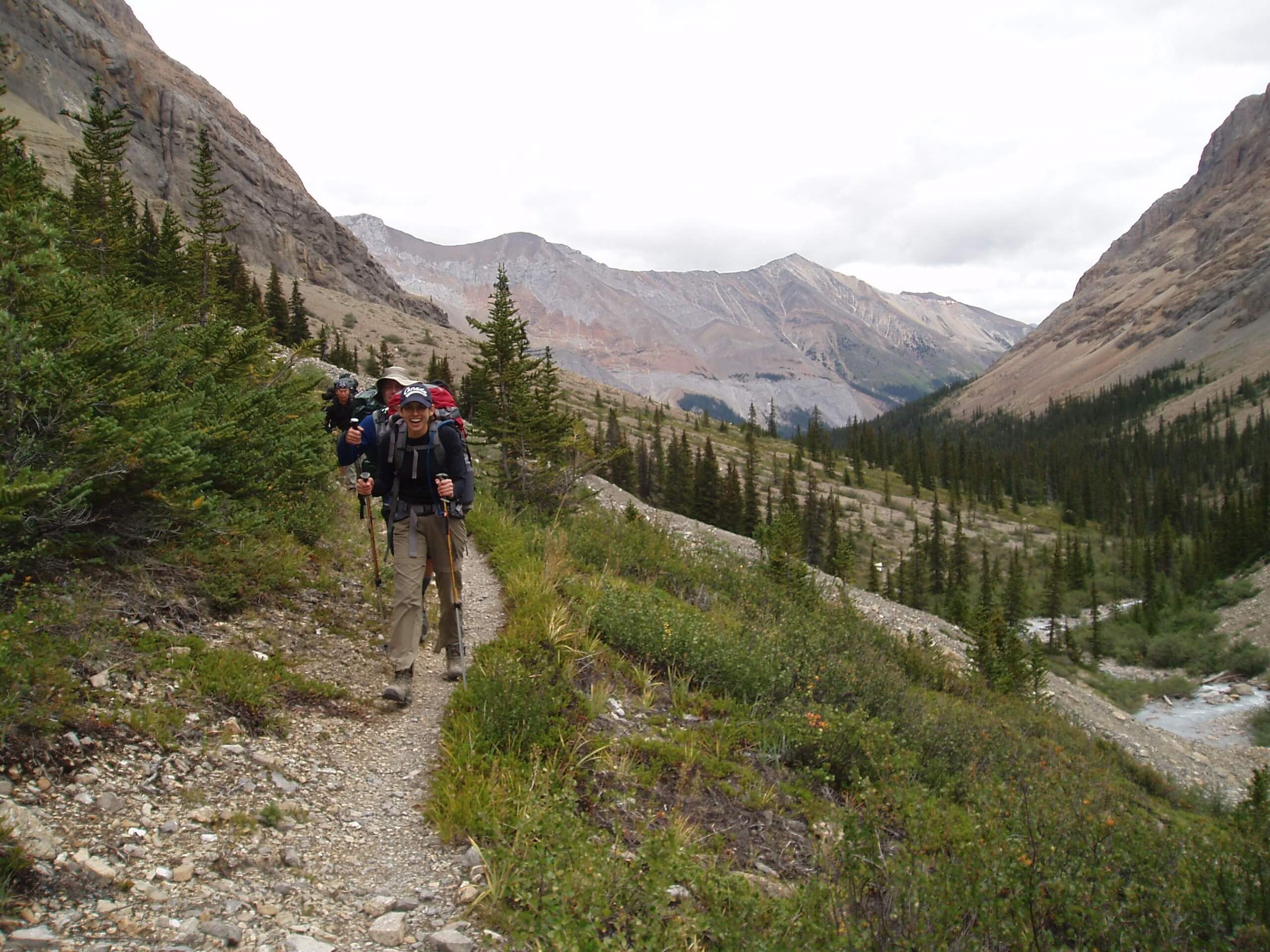 Walking along the creek in Jasper