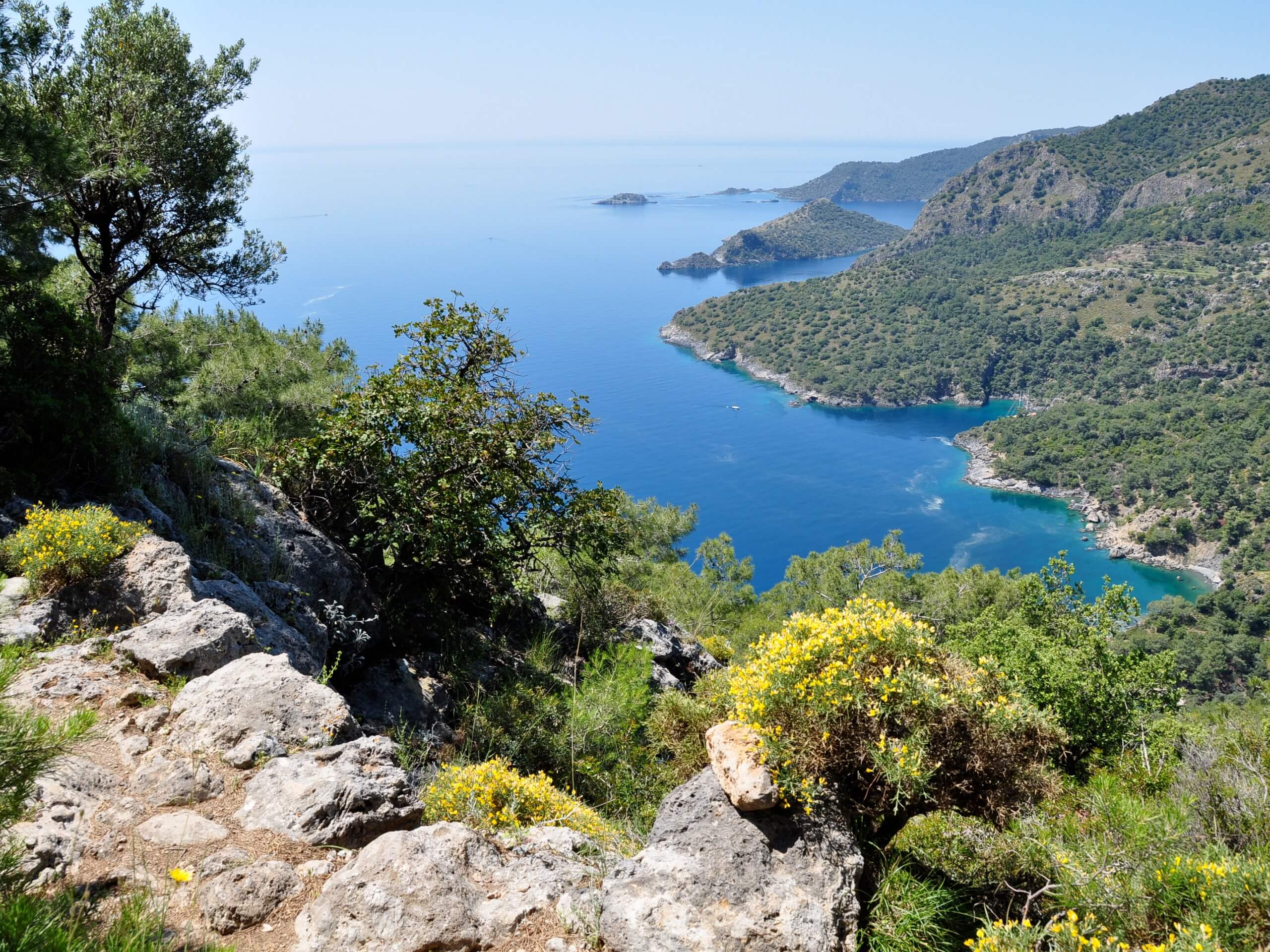 Approaching Oludeniz while on guided tour