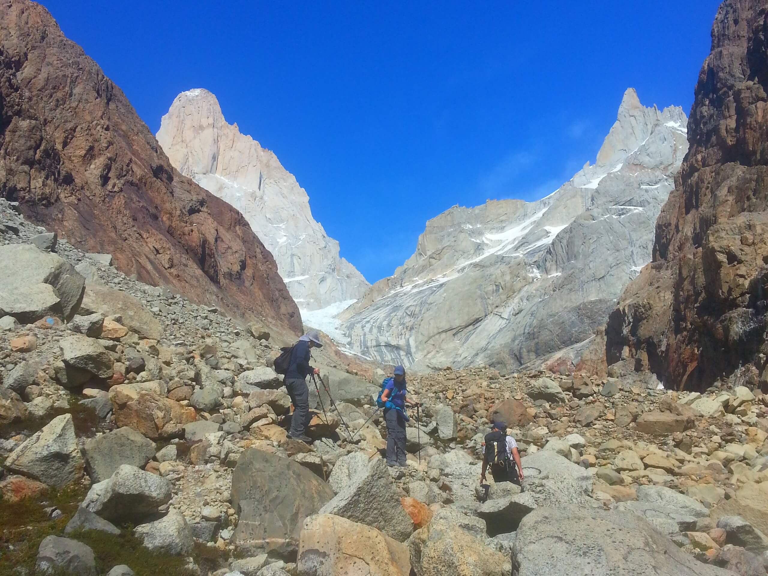 Group of hikers walking in Patagonia