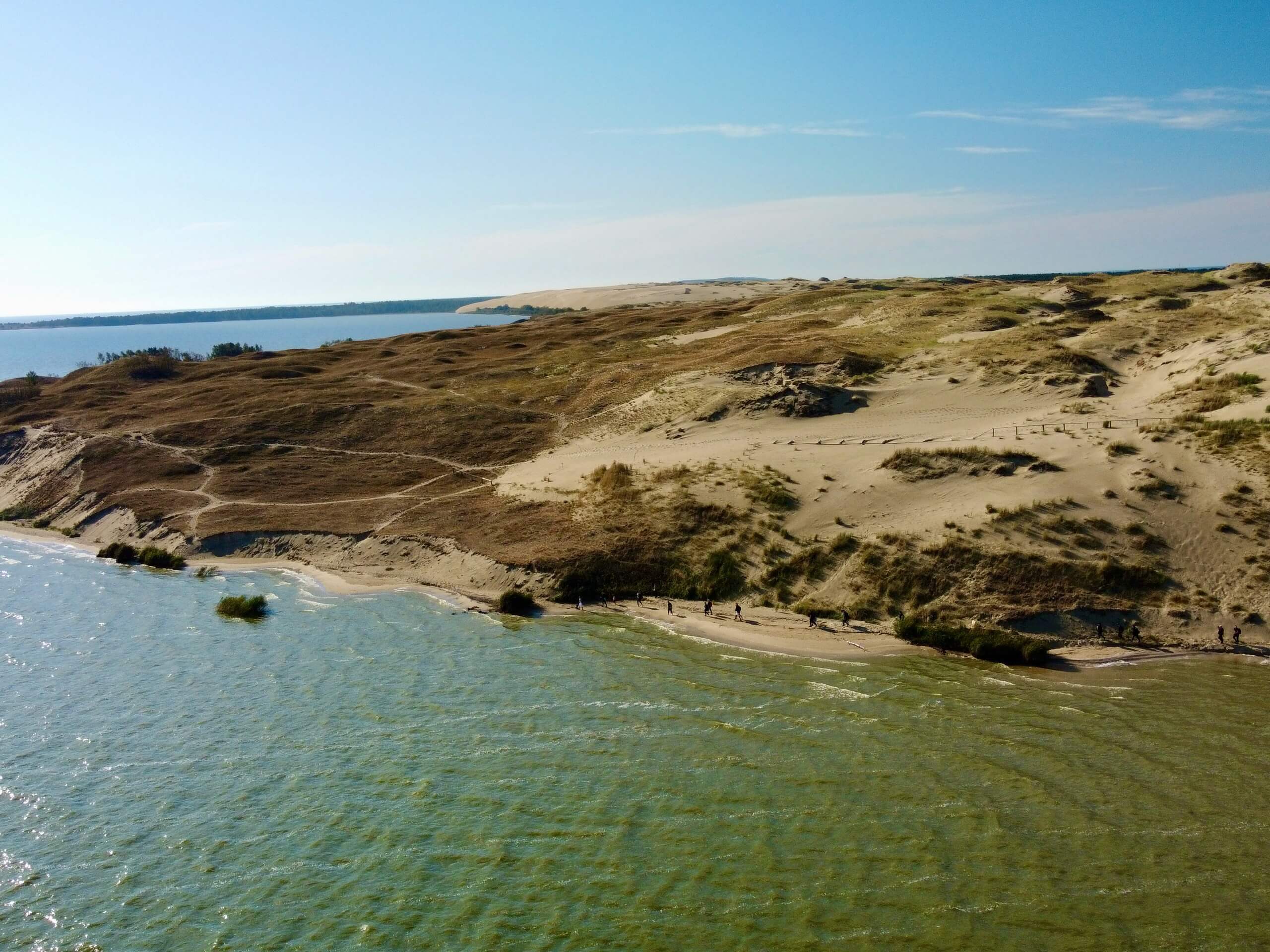 Beautiful Curonian Split coastline near Nida