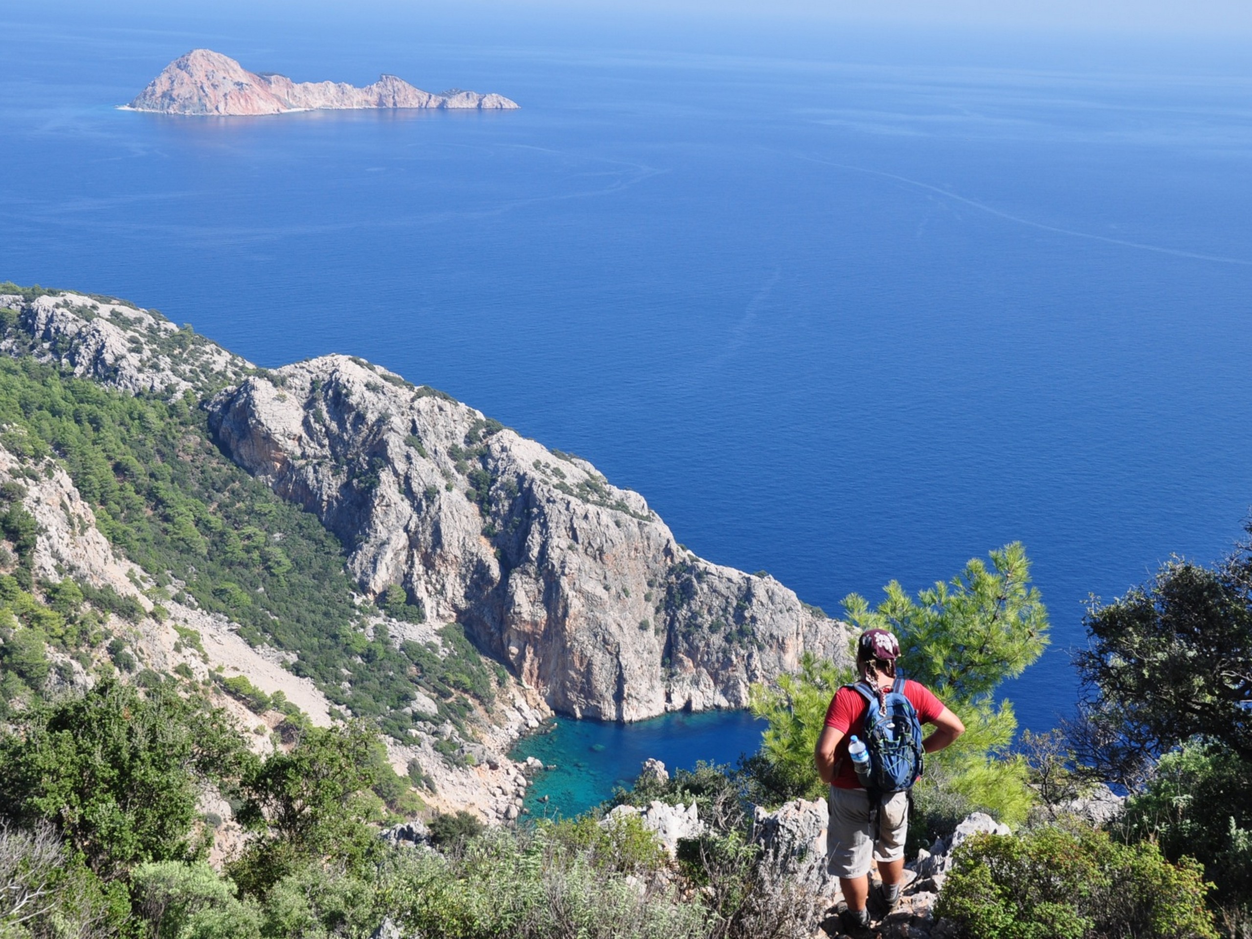 Stunning coastal cliffs along the Lycian Way