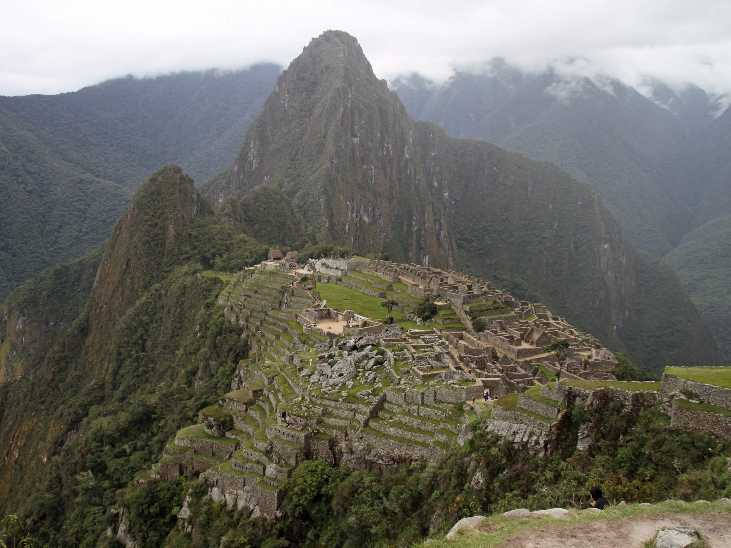 Foggy day over Machu Picchu