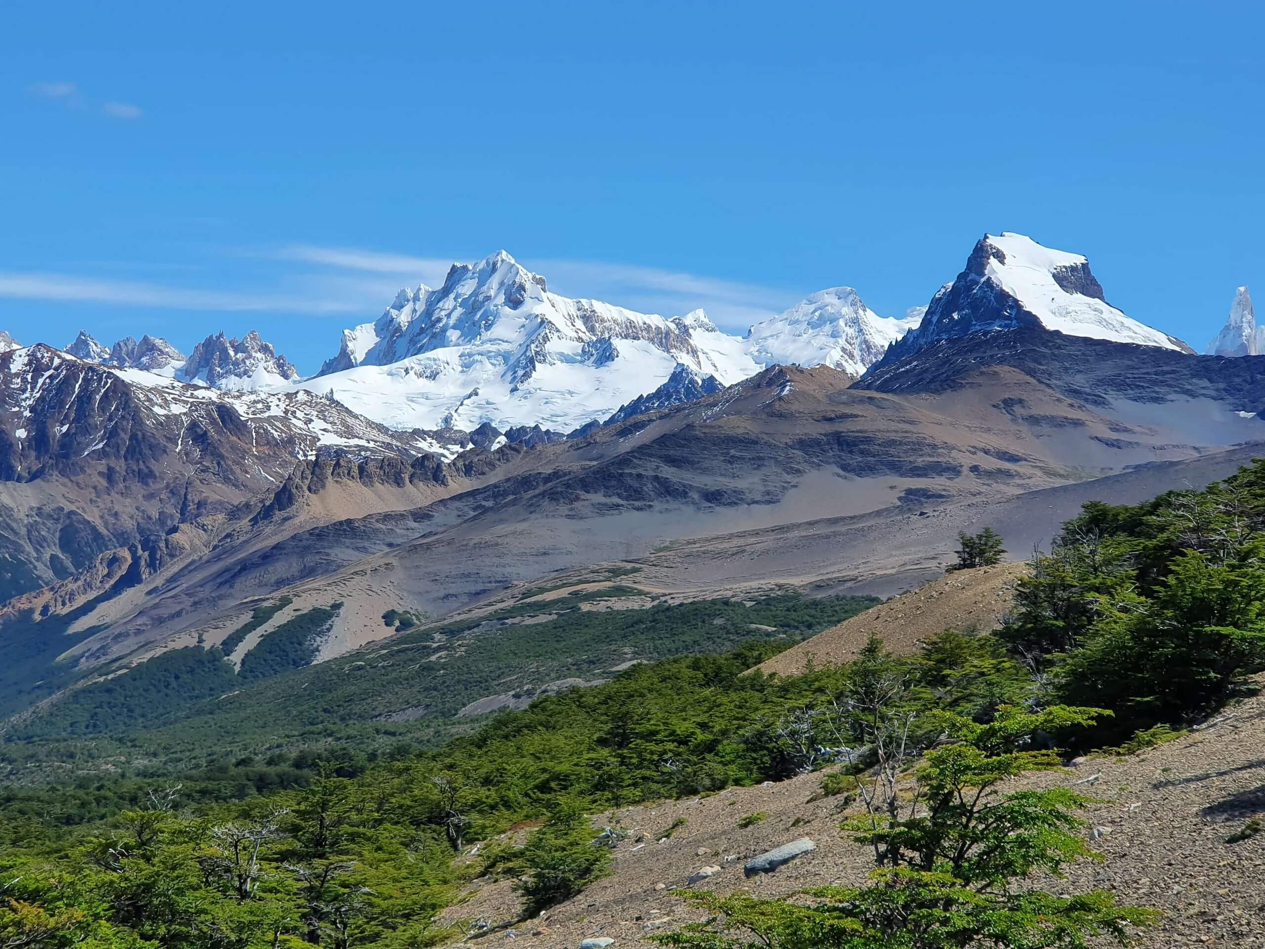 Beautiful Patagonian peaks seen on a guided tour