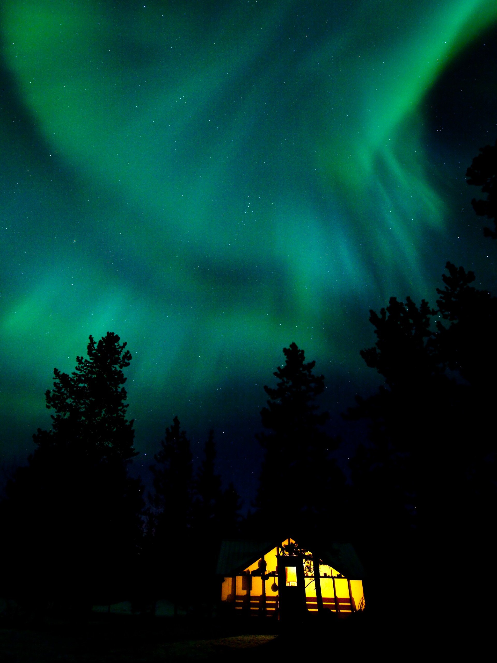 Stunning lights above the lodge