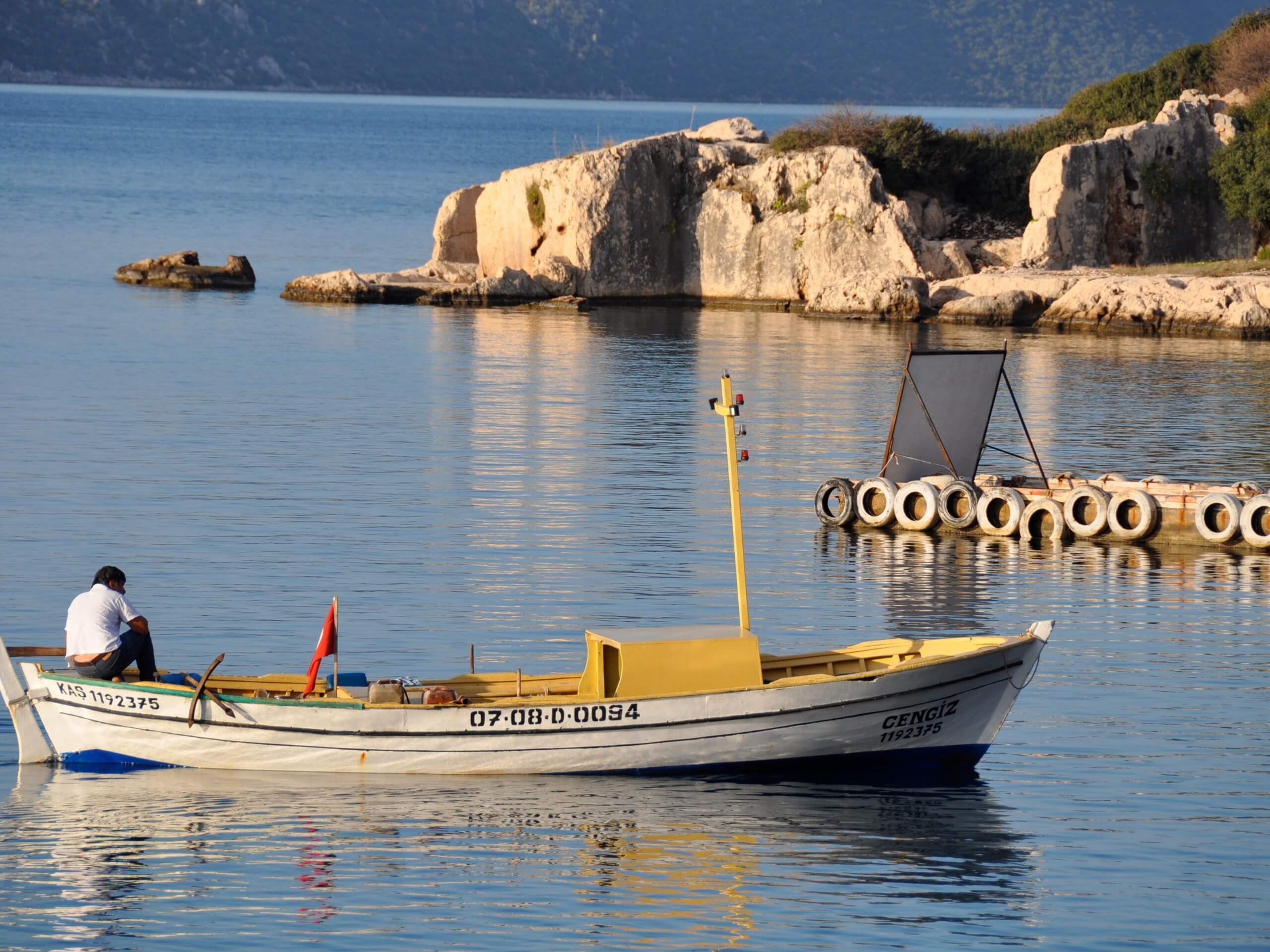 Boat seen along the Turkish Coast while walking the Lycian Way