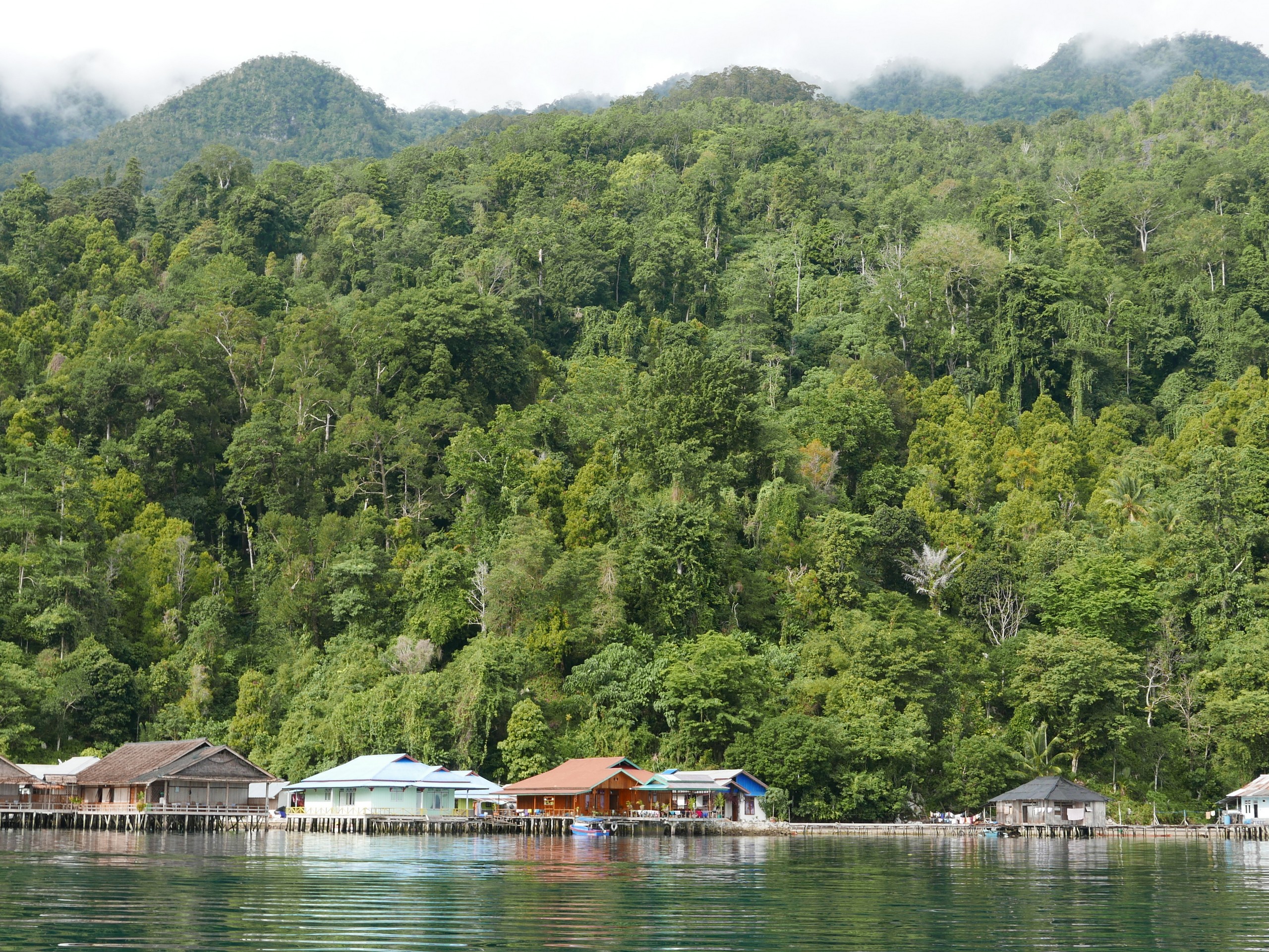 Sawai Village in one of the Maluku Islands, Indonesia
