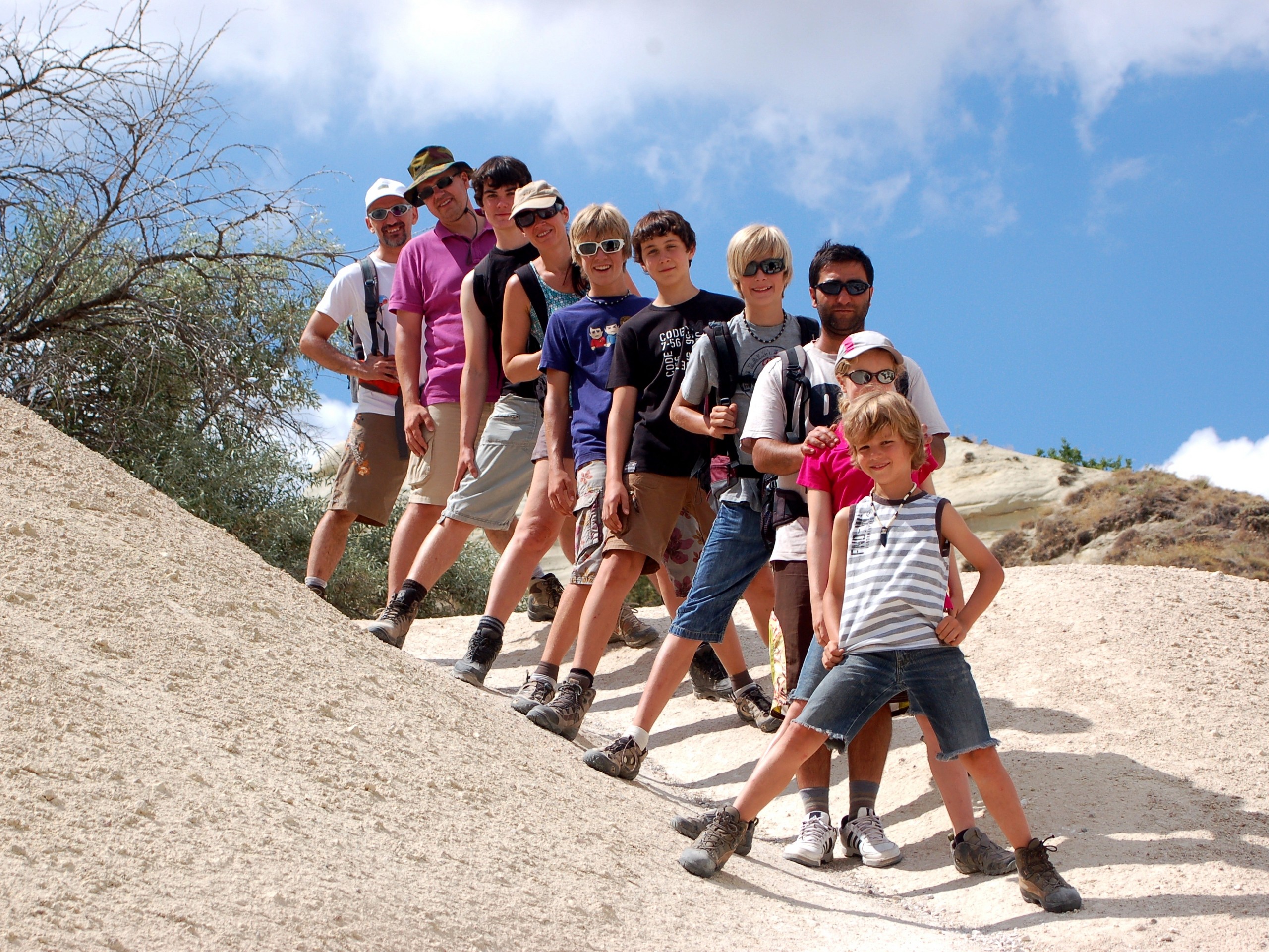 Family exploring Cappadocia in Turkey