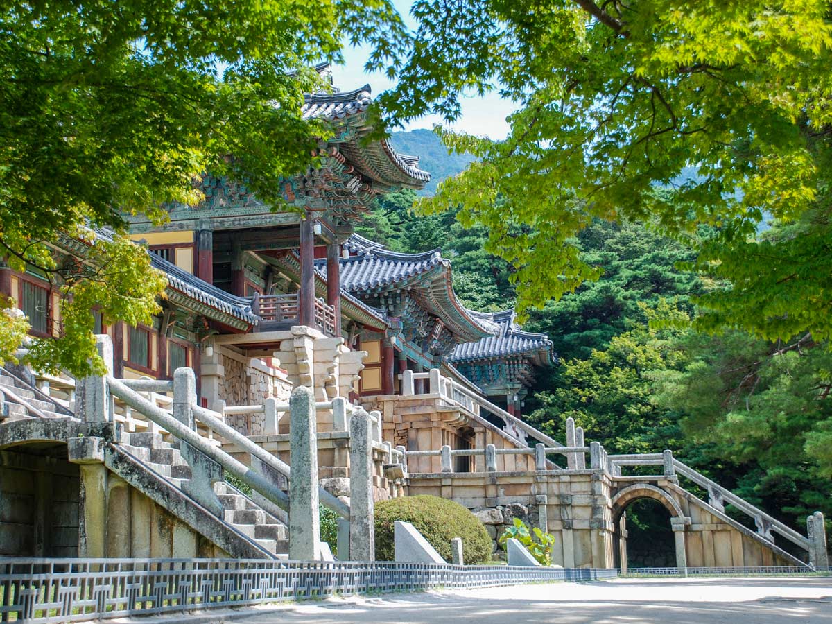Beautiful arcitecture palace temple South Korea South Korea bike tour